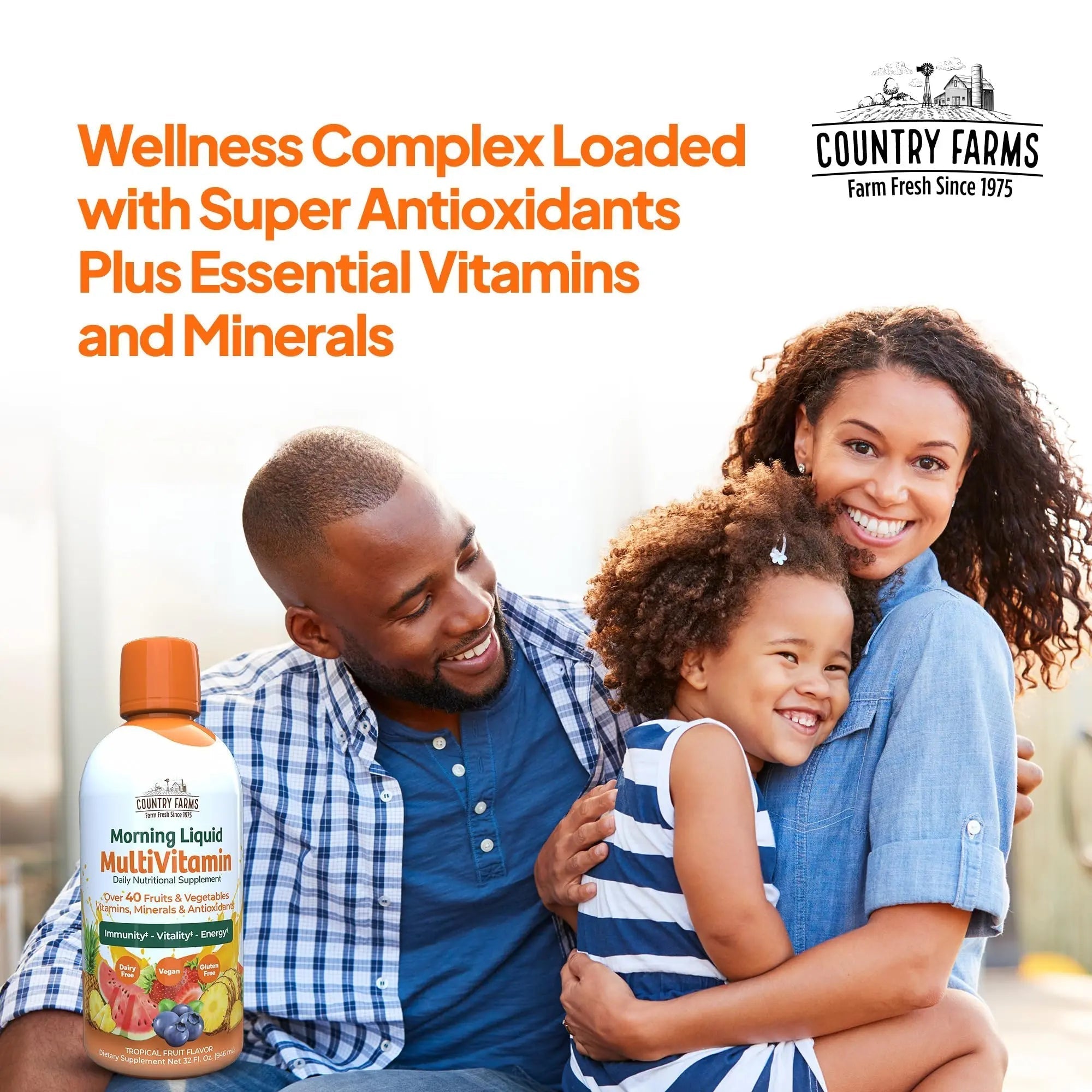 Country Farms Liquid Multivitamin, Vitamins and Minerals for Immune Support and Energy, Herbal Blend, Vegan Country Farms uk supplements