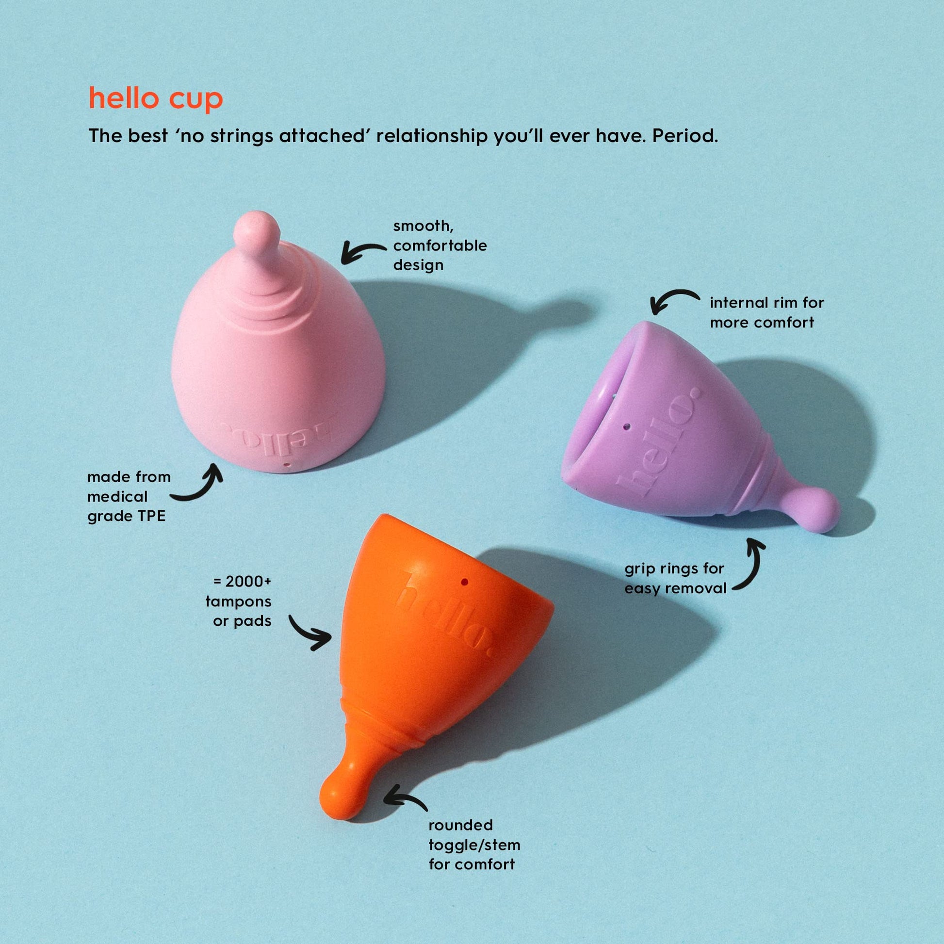 The Hello Starter Pack (Double Box XS/SM + 3-Pack Liners + Spray) 1 ea THE HELLO CUP uk supplements