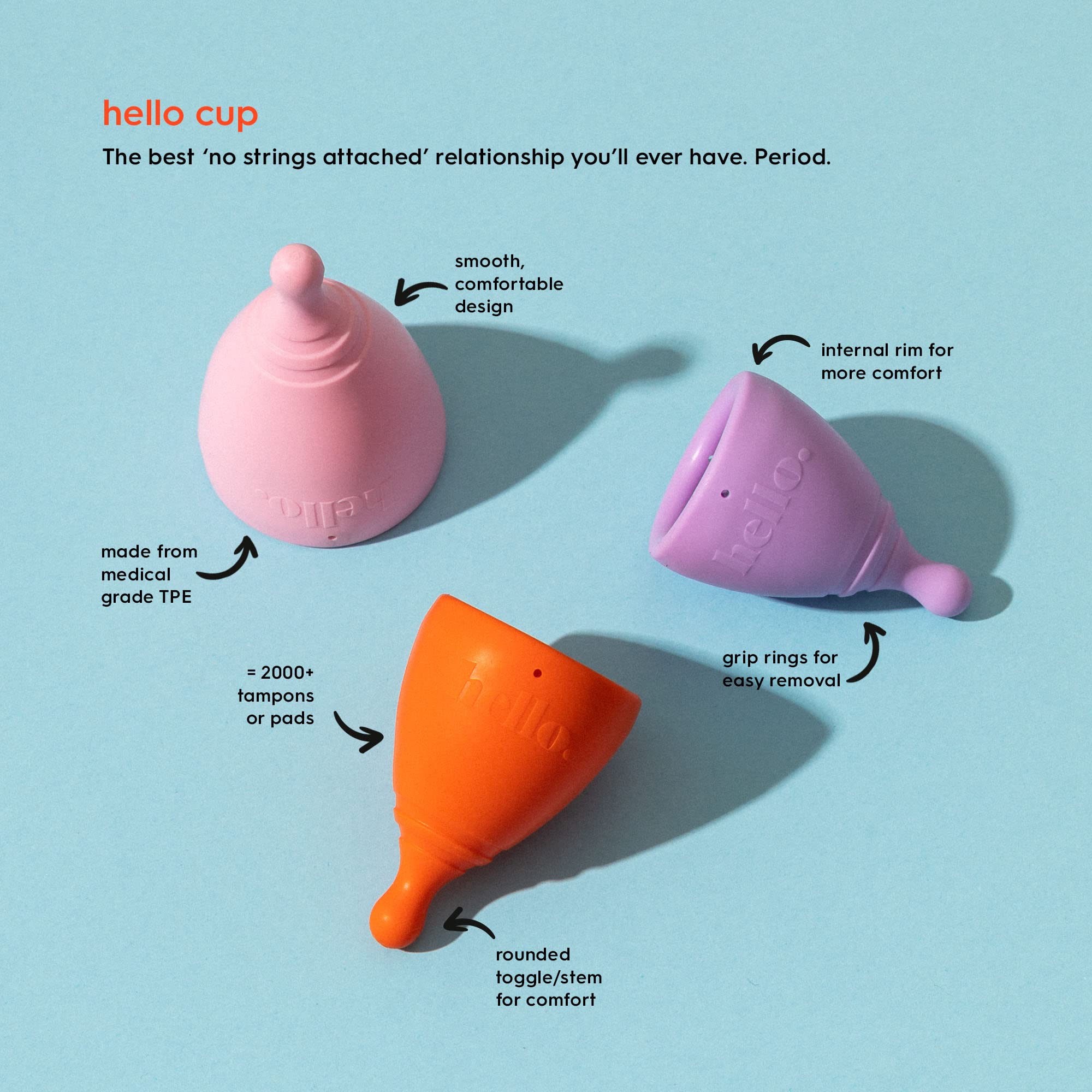 The Hello Starter Pack (Double Box XS/SM + 3-Pack Liners + Spray) 1 ea THE HELLO CUP uk supplements