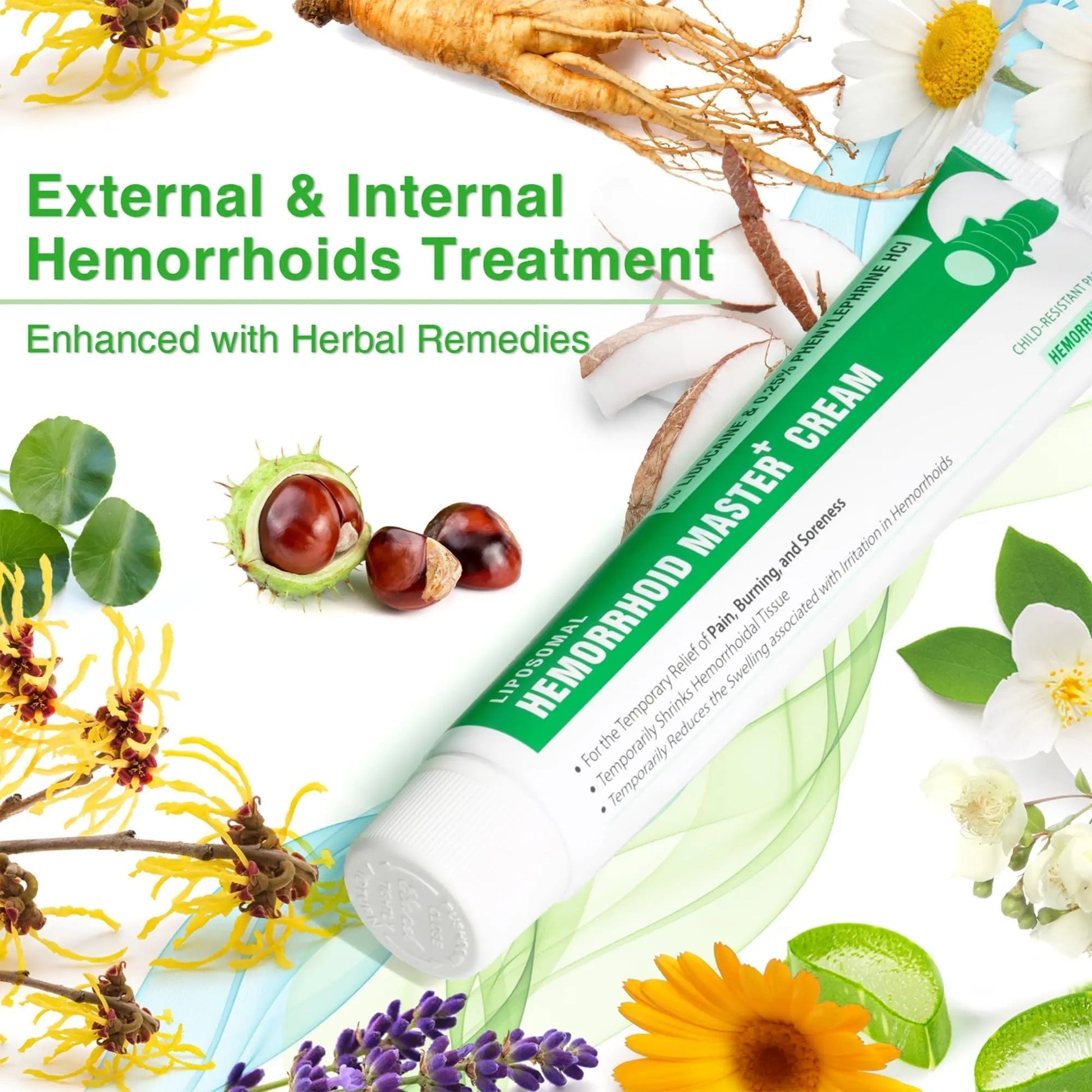 Ebanel 5% Lidocaine Hemorrhoid Treatment Cream with Witch Hazel, Phenylephrine, Horse Chestnut, Vitamin B6, Zinc Oxide, External and Internal Hemorrhoids Treatment Burn Itch Pain Relief Anal Cream Ebanel uk supplements