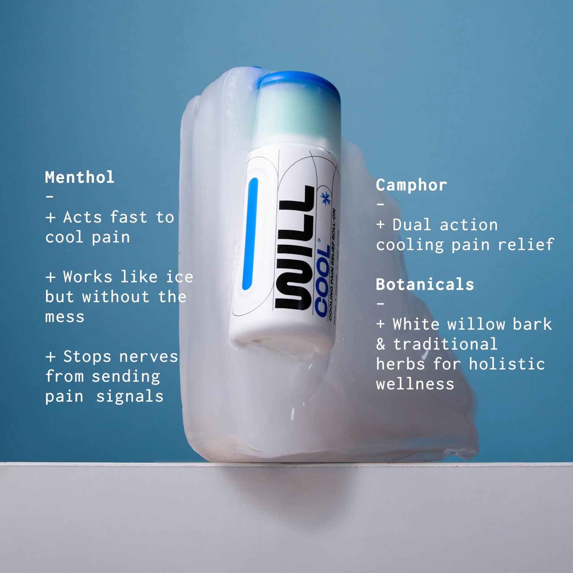 WILL PERFORM Menthol & Camphor Cooling Pain Relief for Muscle Recovery I Stop Pain Fast with ICY Relief for Joint & Muscle Therapy I Ice Bath On-The-Go, 3oz| HSA FSA Eligible WILL PERFORM uk supplements