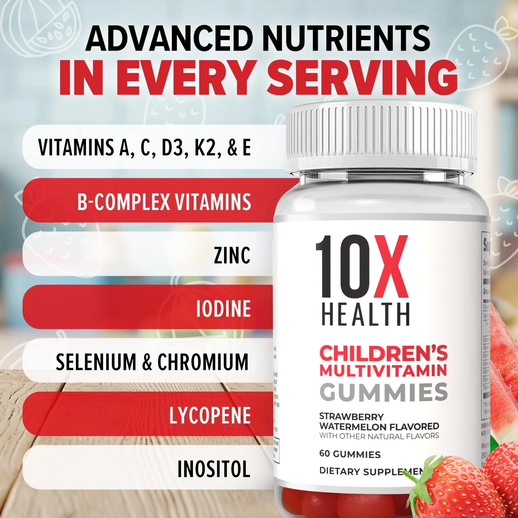 10X Health Children’s Methylated Multivitamin Gummies - 60 Count Kids Multivitamin Gummies, Complete Daily Nutrition 10X Health System uk supplements