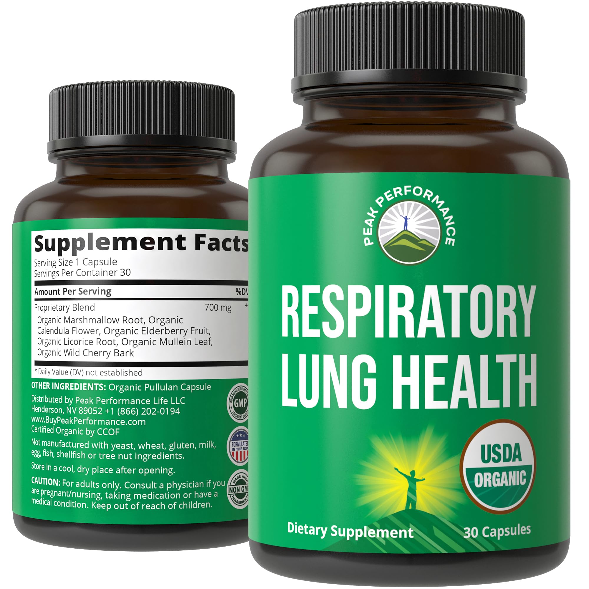 USDA Organic Lung Detox for Smokers and Non Smokers with 6 Top Ingredients. Mullein Leaf, Marshmallow Root, Calendula. Lungs Cleanse for Better Respiratory Health. Lung Support Capsules Supplement Peak Performance uk supplements