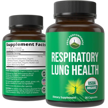 USDA Organic Lung Detox for Smokers and Non Smokers with 6 Top Ingredients. Mullein Leaf, Marshmallow Root, Calendula. Lungs Cleanse for Better Respiratory Health. Lung Support Capsules Supplement Peak Performance uk supplements