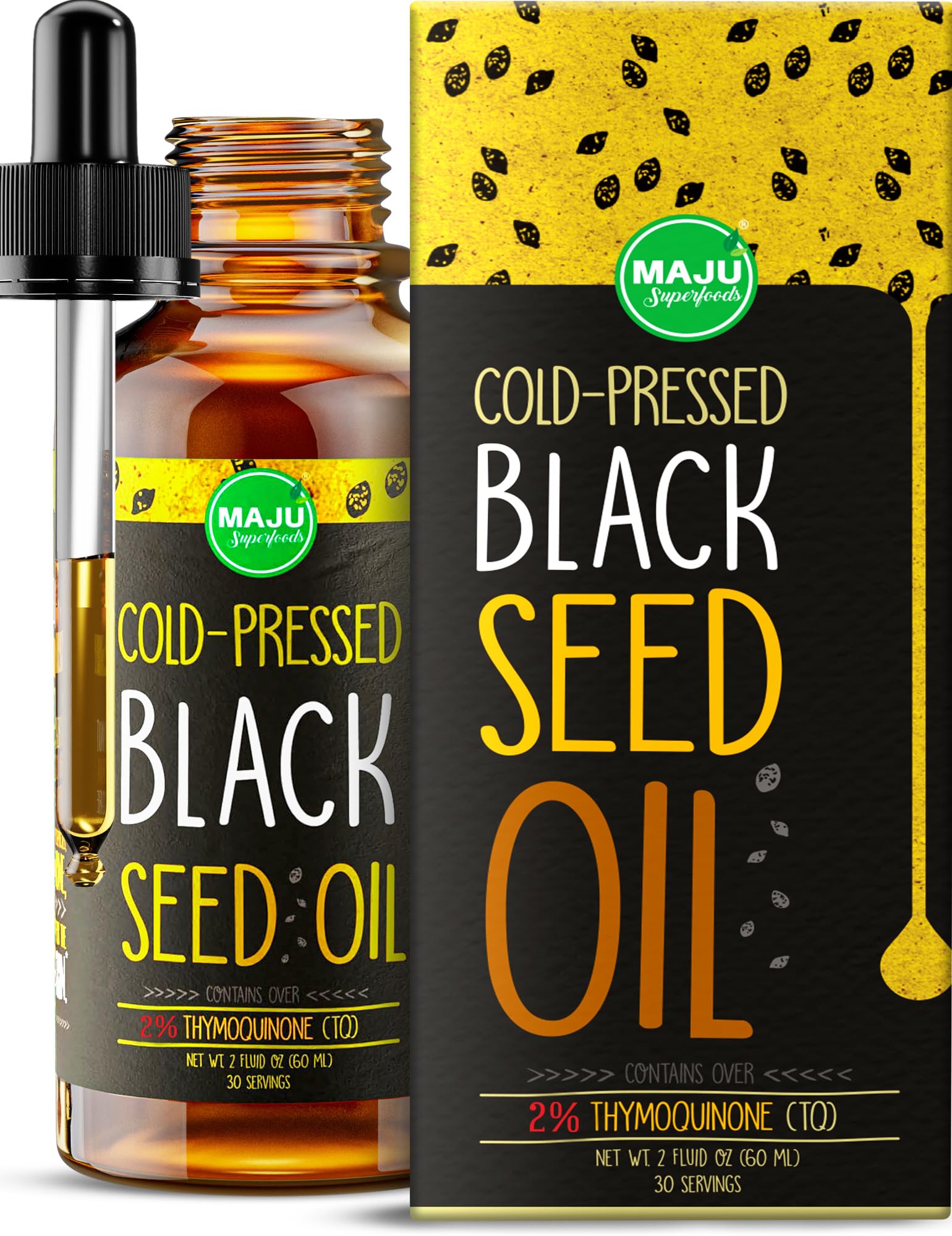 MAJU Black Seed Oil - 3 Times TQ, Cold-Pressed, Travel Size, 100% Turkish Black Cumin Maju Superfoods uk supplements
