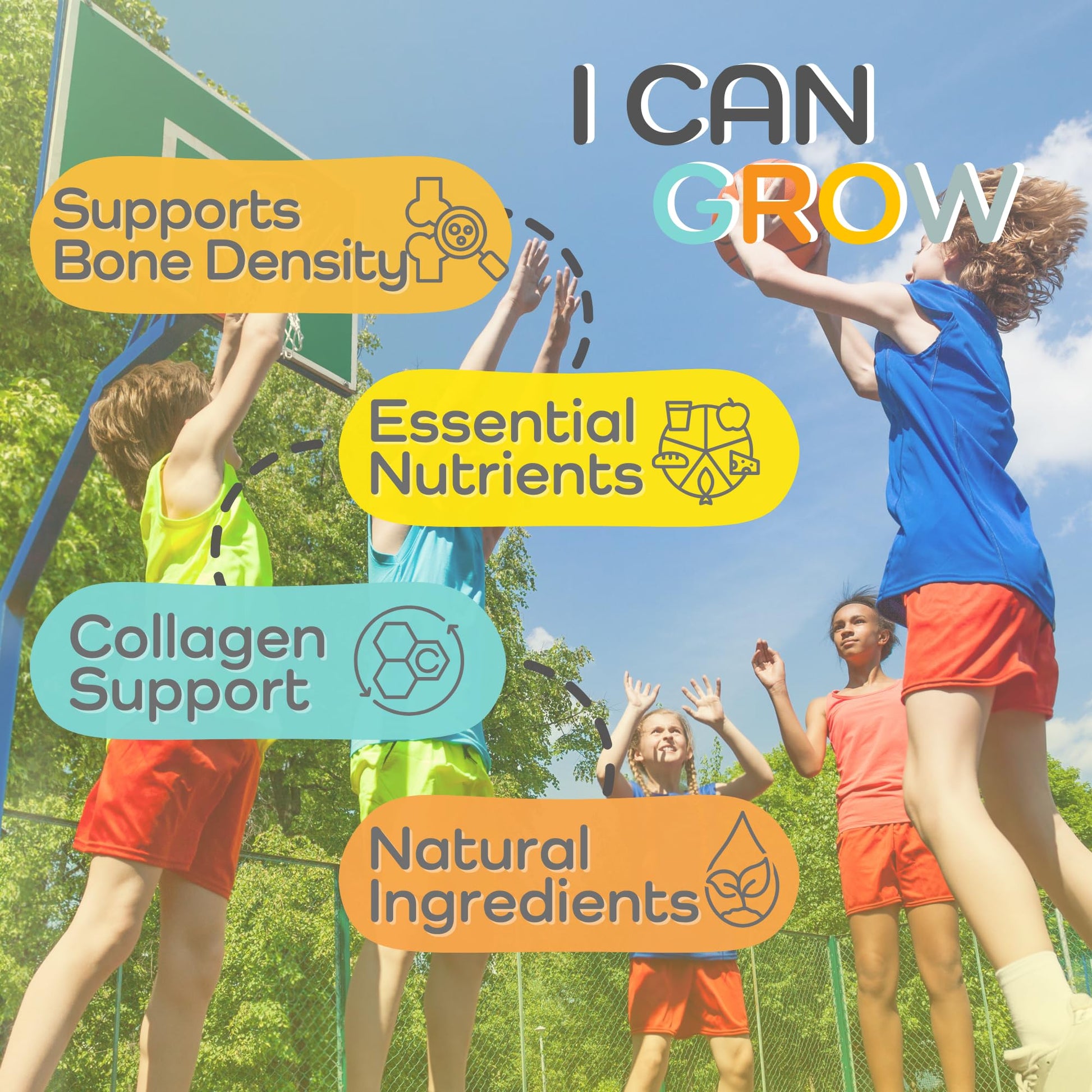 I Can Grow (3 Pack) Height Boosters for Kids 10+, Teen Vitamins for tru Height - Natural Growth Supplement for Optimal Development - Supports Bone Strength and Immune Health with Colostrum Fawelo uk supplements