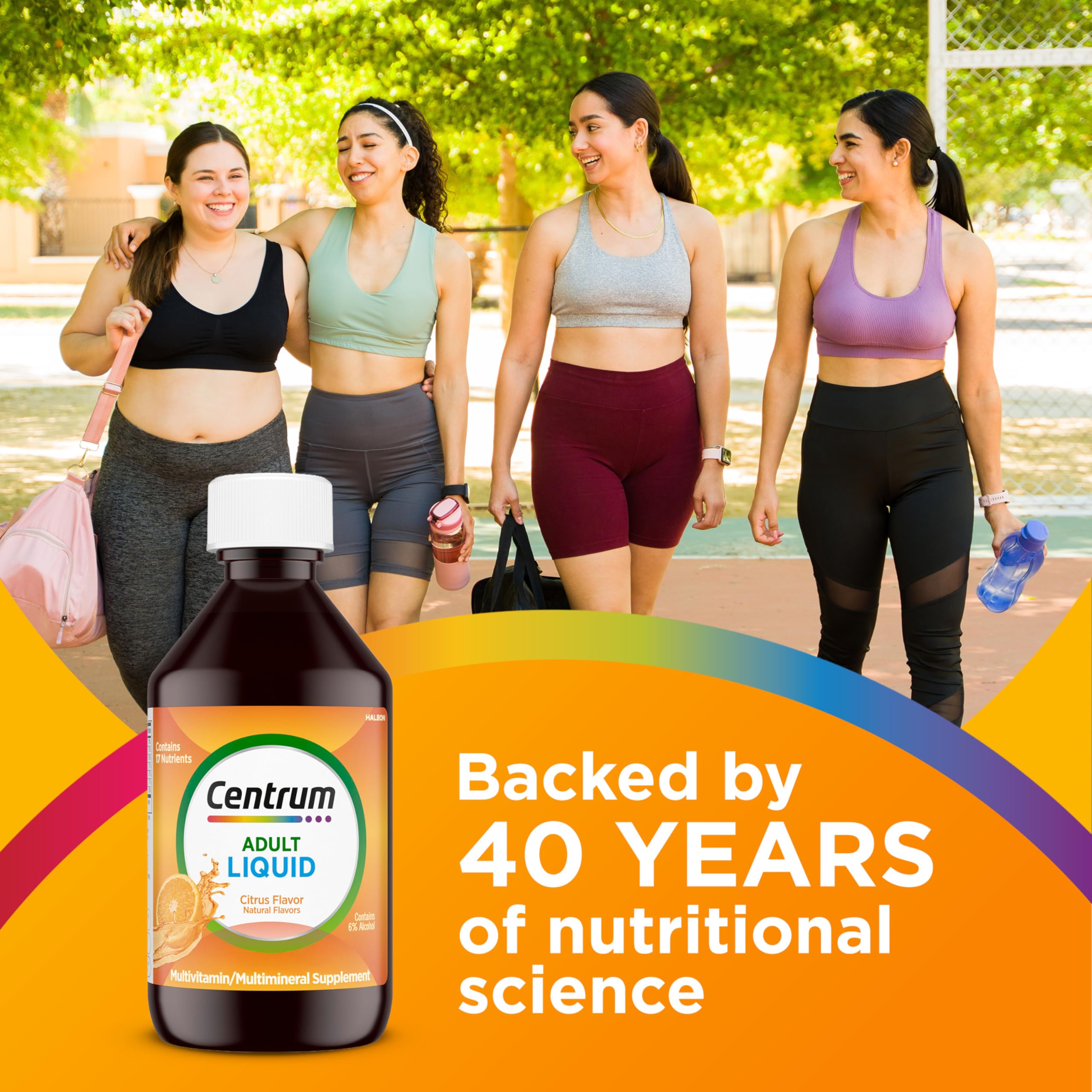 Centrum Liquid Multivitamin for Adults, Multivitamin/Multimineral Supplement with B Vitamins and Antioxidants, Citrus Flavor - 8 Fl Oz Centrum uk supplements