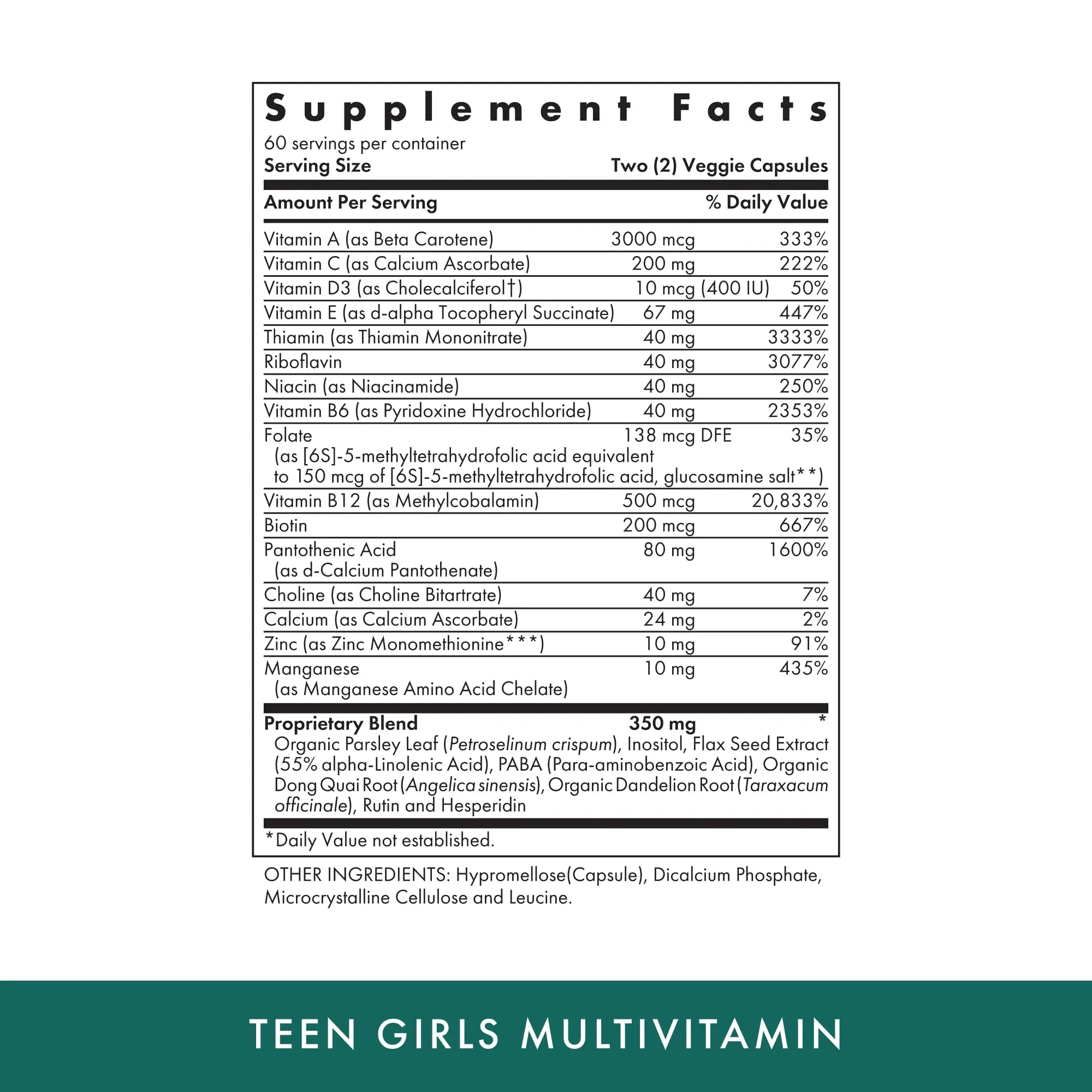 MICHAEL'S Health Naturopathic Programs Teen Girls Multivitamin - 120 Vegetarian Capsules - Nutrients for Healthy Growth & Development MICHAEL'S uk supplements