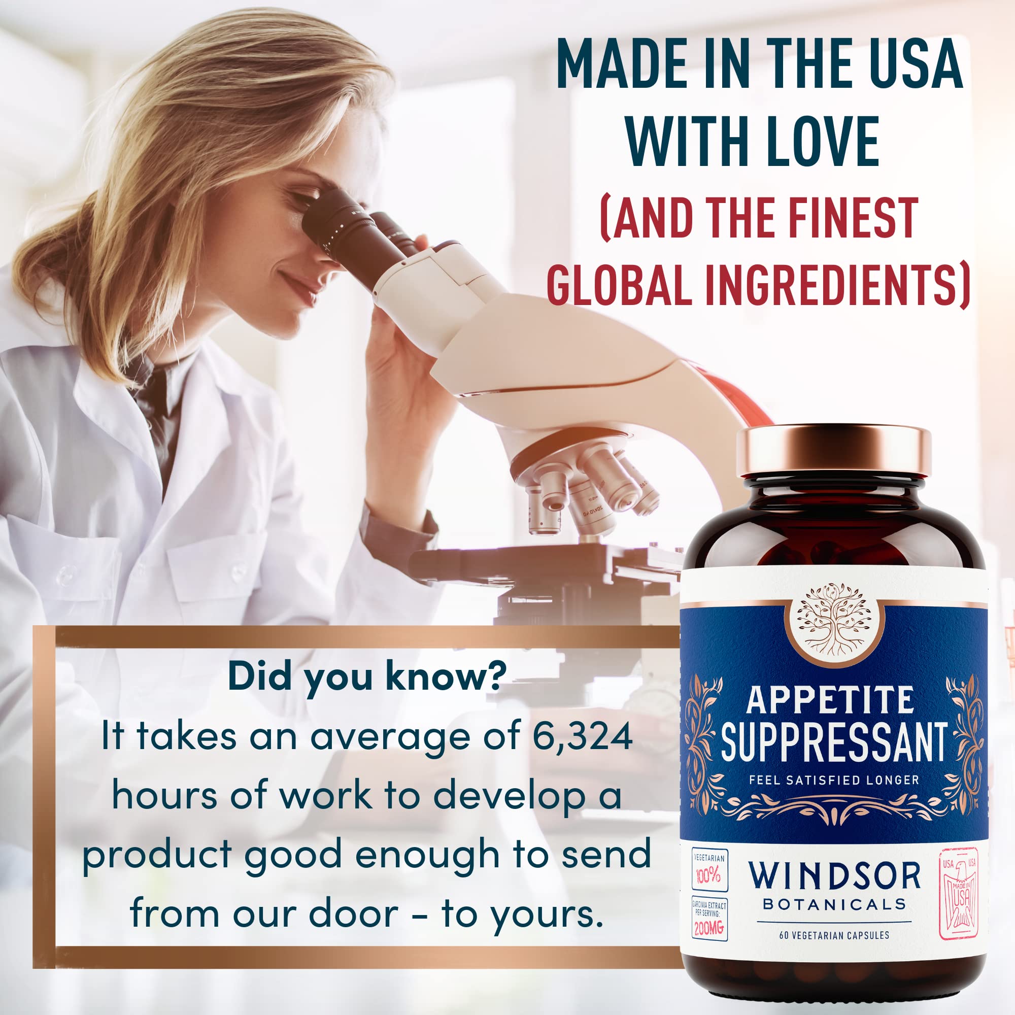 Appetite Suppressant for Weight Loss - Garcinia Cambogia, Glucomannan Appetite Control WINDSOR BOTANICALS uk supplements