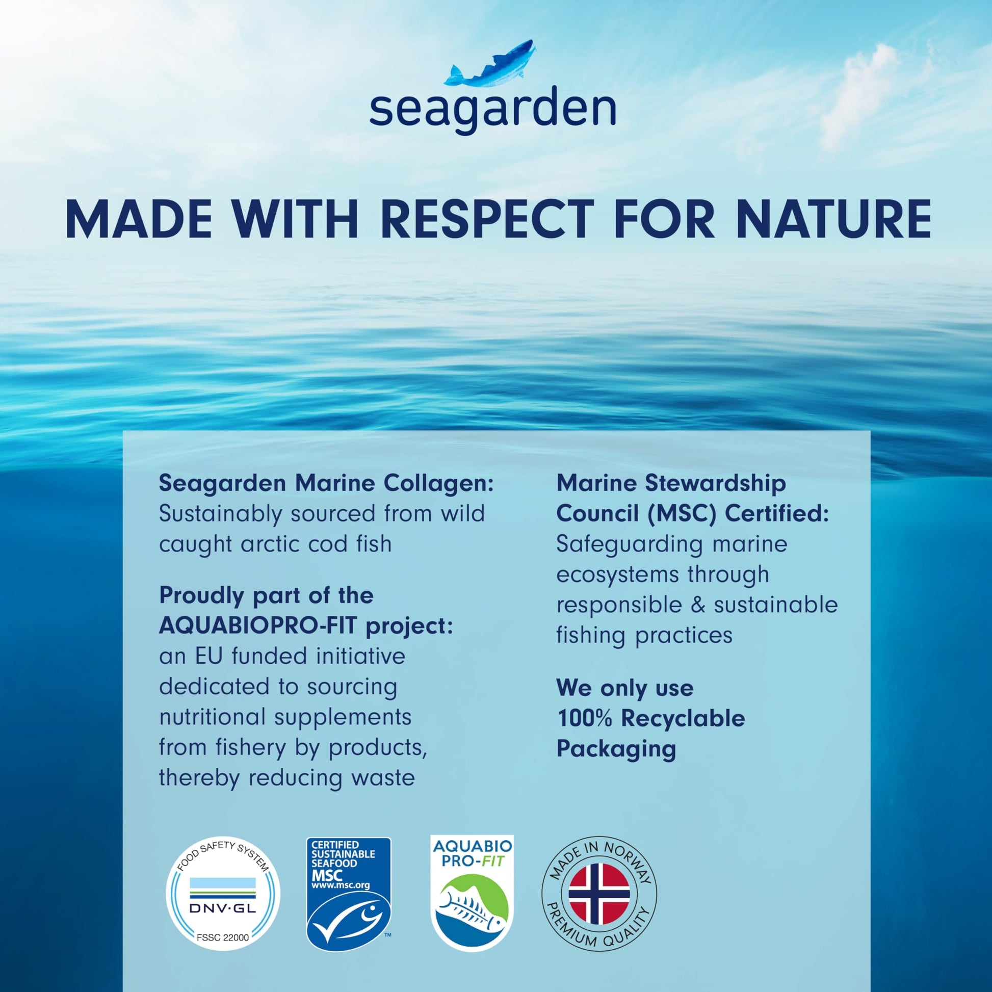 Seagarden Marine Collagen Powder + Vitamin C | Collagen Peptides Powder (Type I & III) SEAGARDEN uk supplements