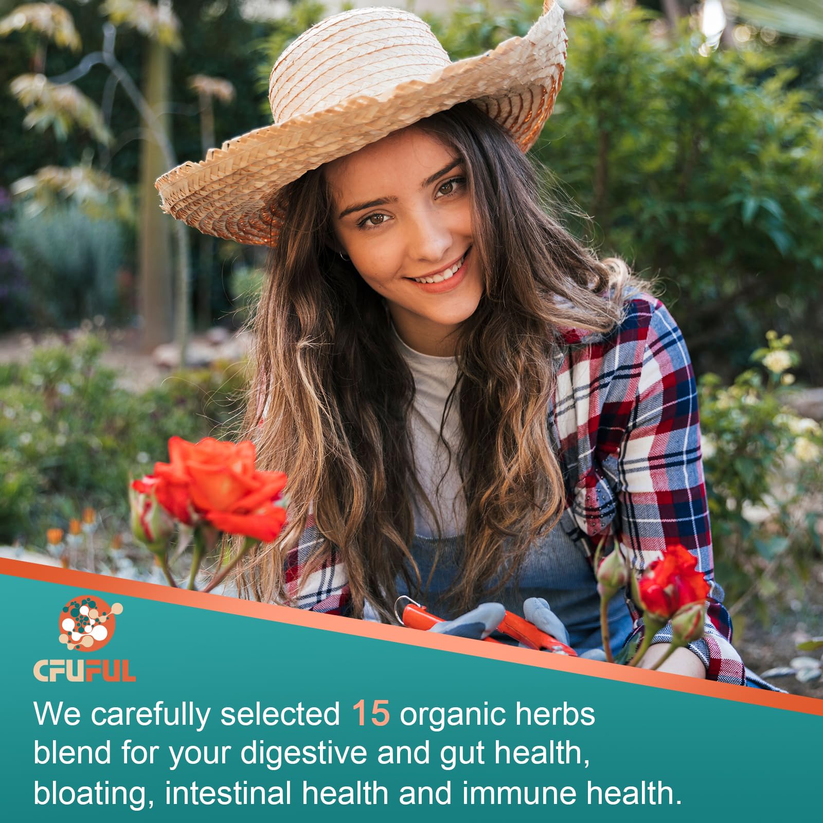 Probiotics for Women & Men - 300 Billion CFU, 24 Strains Probiotic + 15 Organic Herbs Prebiotics Blend, for Overall Digestive Gut Health, Immune, Constipation & Bloating, Shelf Stable - 4 Month Supply Cfuful uk supplements