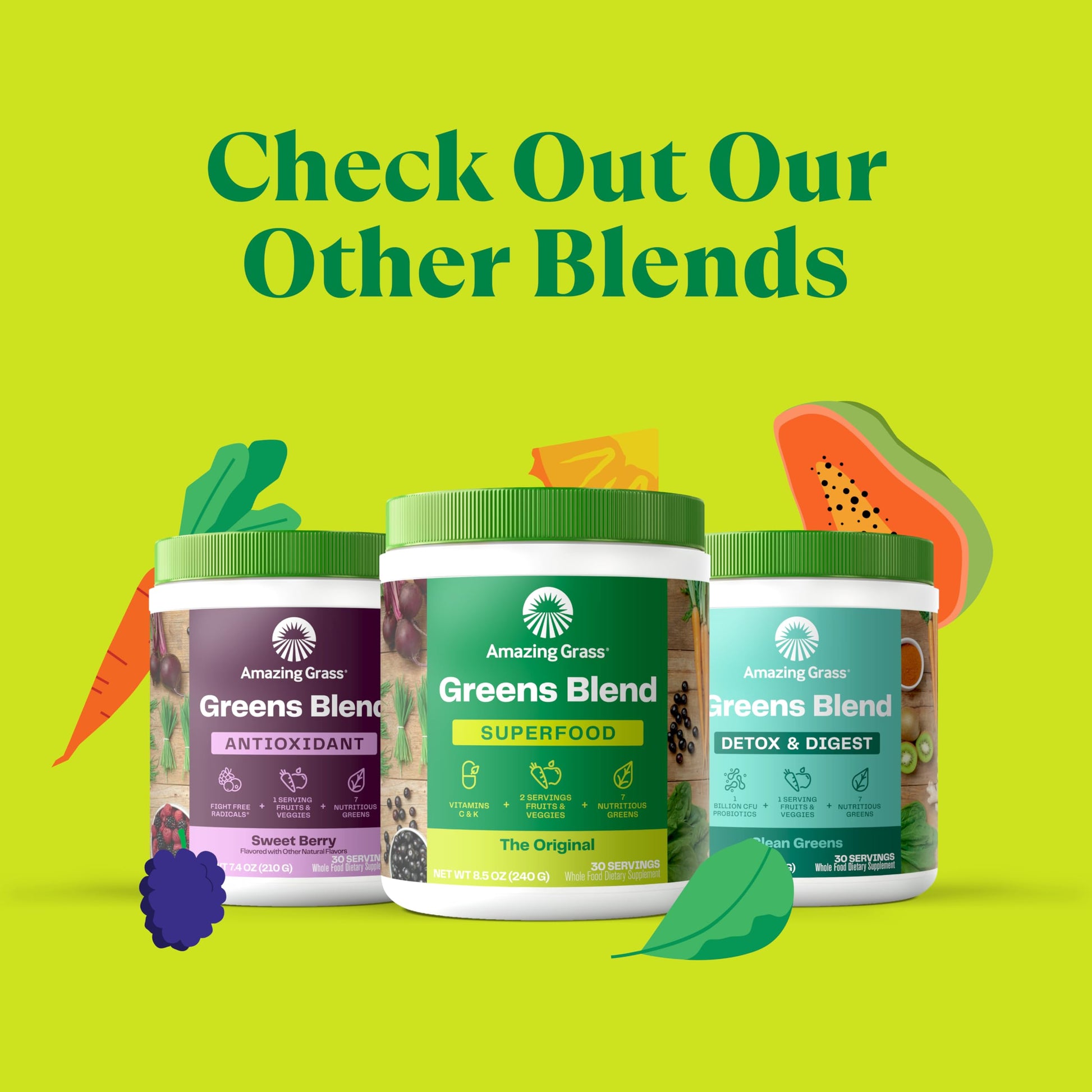 Amazing Grass Greens Blend Mood: Super Greens Powder Smoothie Mix for Mood, Relaxat Amazing Grass uk supplements