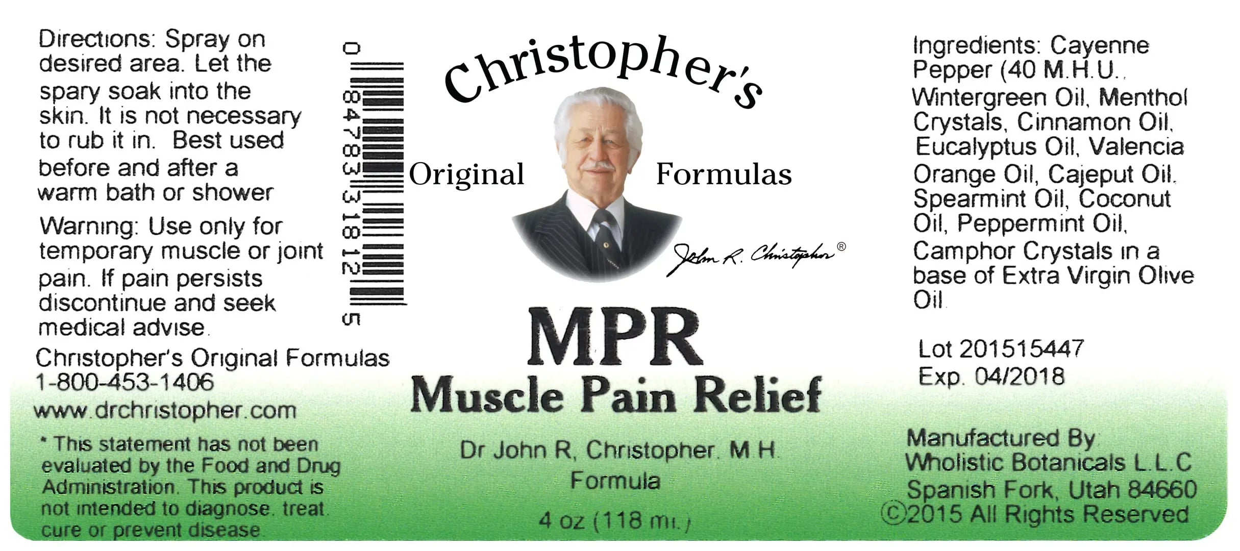 Christopher's Muscle Pain Relief - 4 fl oz Christopher's Original Formulas uk supplements