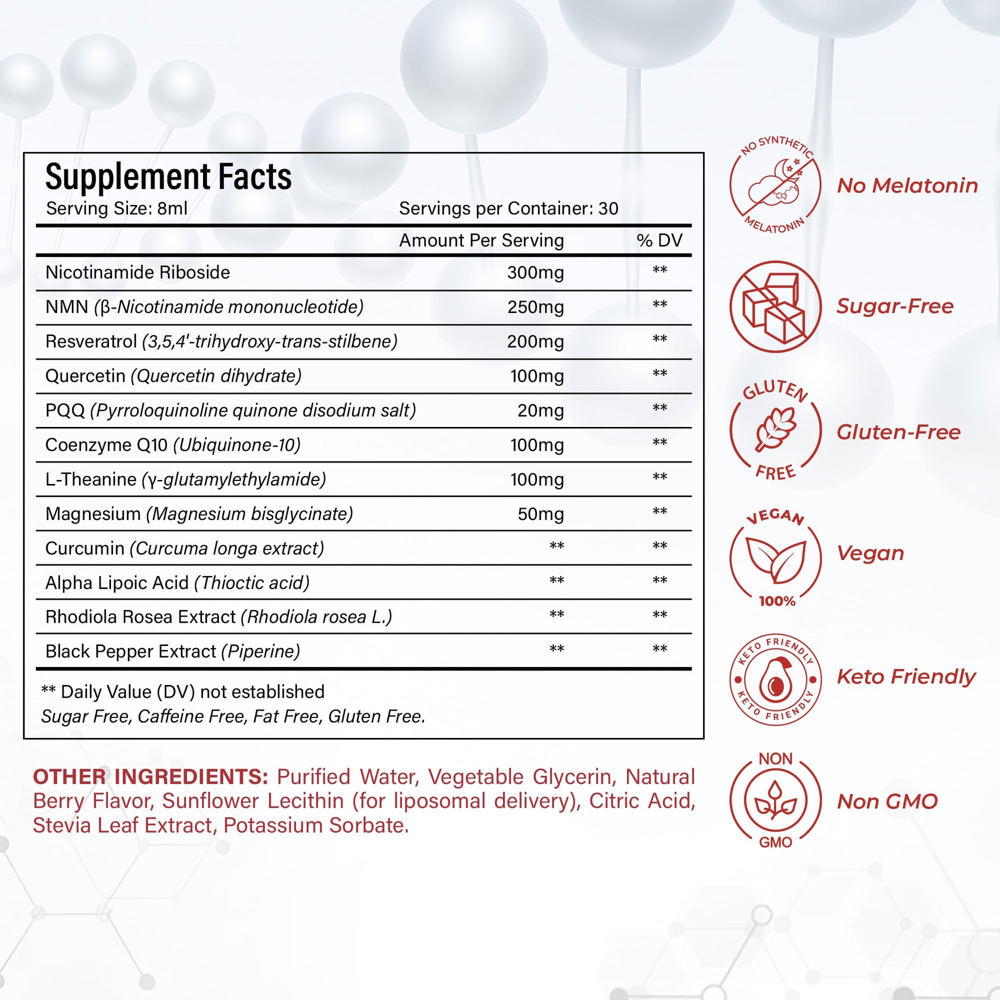 NutraPeaks NAD+ Supplement Liquid - NAD+ Supplement 1000mg, NAD+ Nicotinamide Riboside Resveratrol Supplements with PQQ, NAD+ Berry Flavor Sticks for Anti-Aging, Energy, Focus NutraPeaks uk supplements