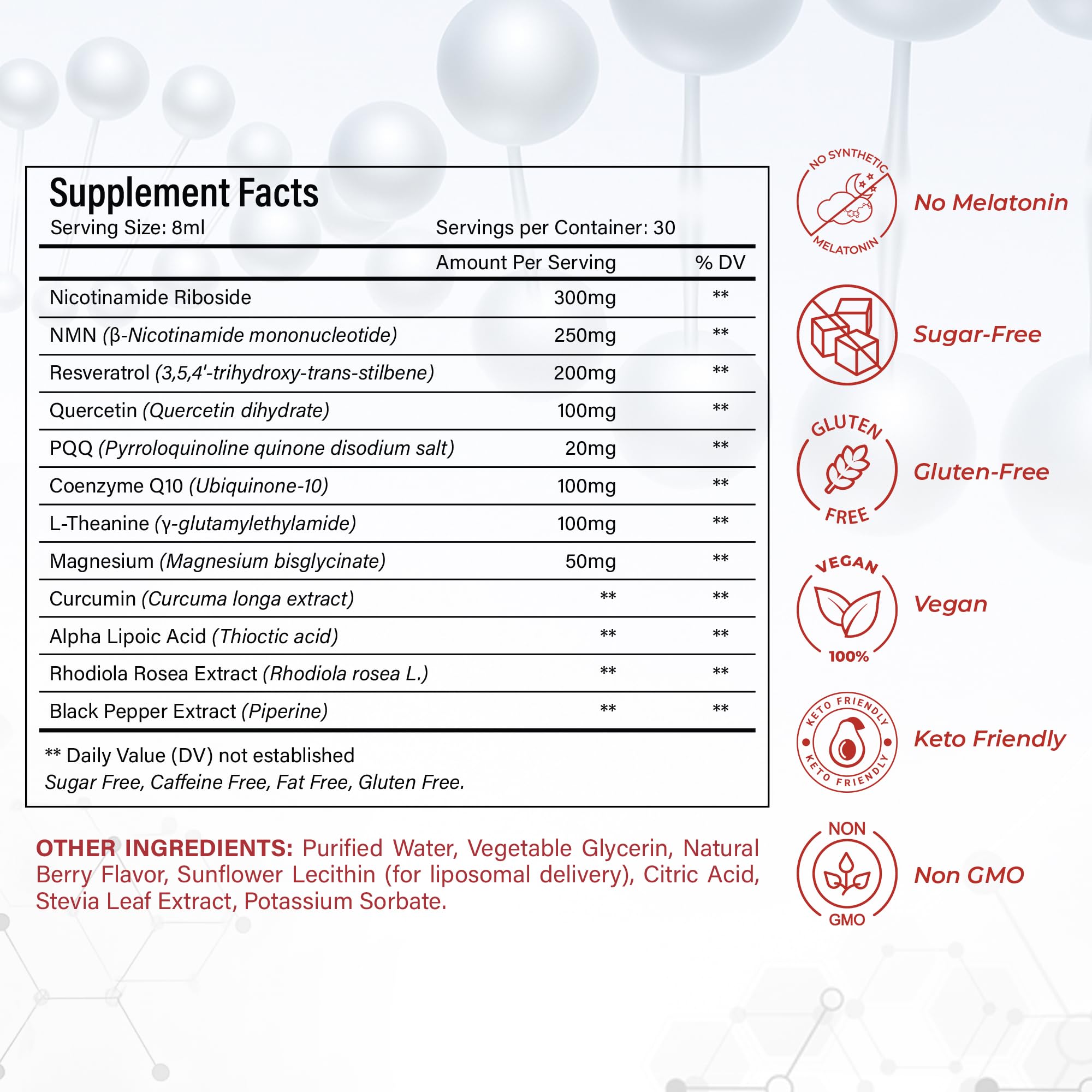 NutraPeaks NAD+ Supplement Liquid - NAD+ Supplement 1000mg, NAD+ Nicotinamide Riboside Resveratrol Supplements with PQQ, NAD+ Berry Flavor Sticks for Anti-Aging, Energy, Focus NutraPeaks uk supplements