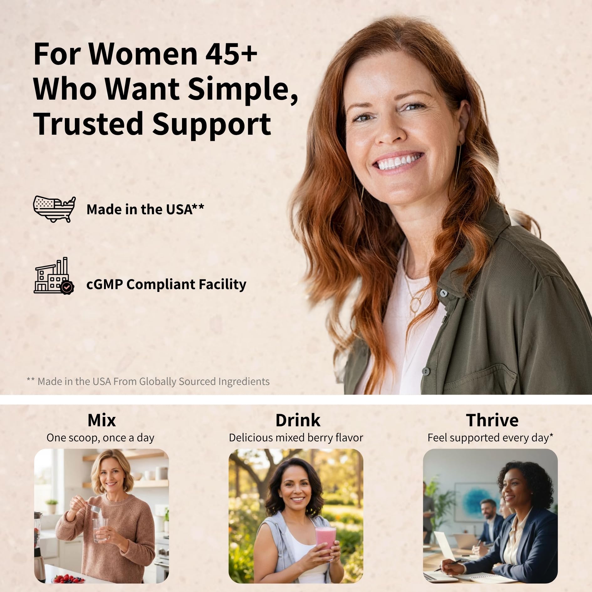 Pureffi Women’s 45+ All-in-One Multivitamin Powder, 33 Ingredients, Menopausal Well-Being Support, Probiotics for Digestive Support Pureffi uk supplements
