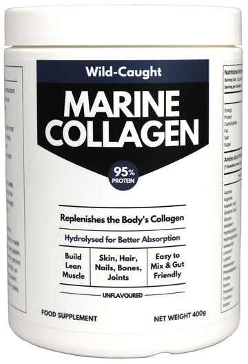 Marine Collagen Peptides (400g) | Hydrolysed from Wild Caught North SEA Cod Miracle Greens uk supplements