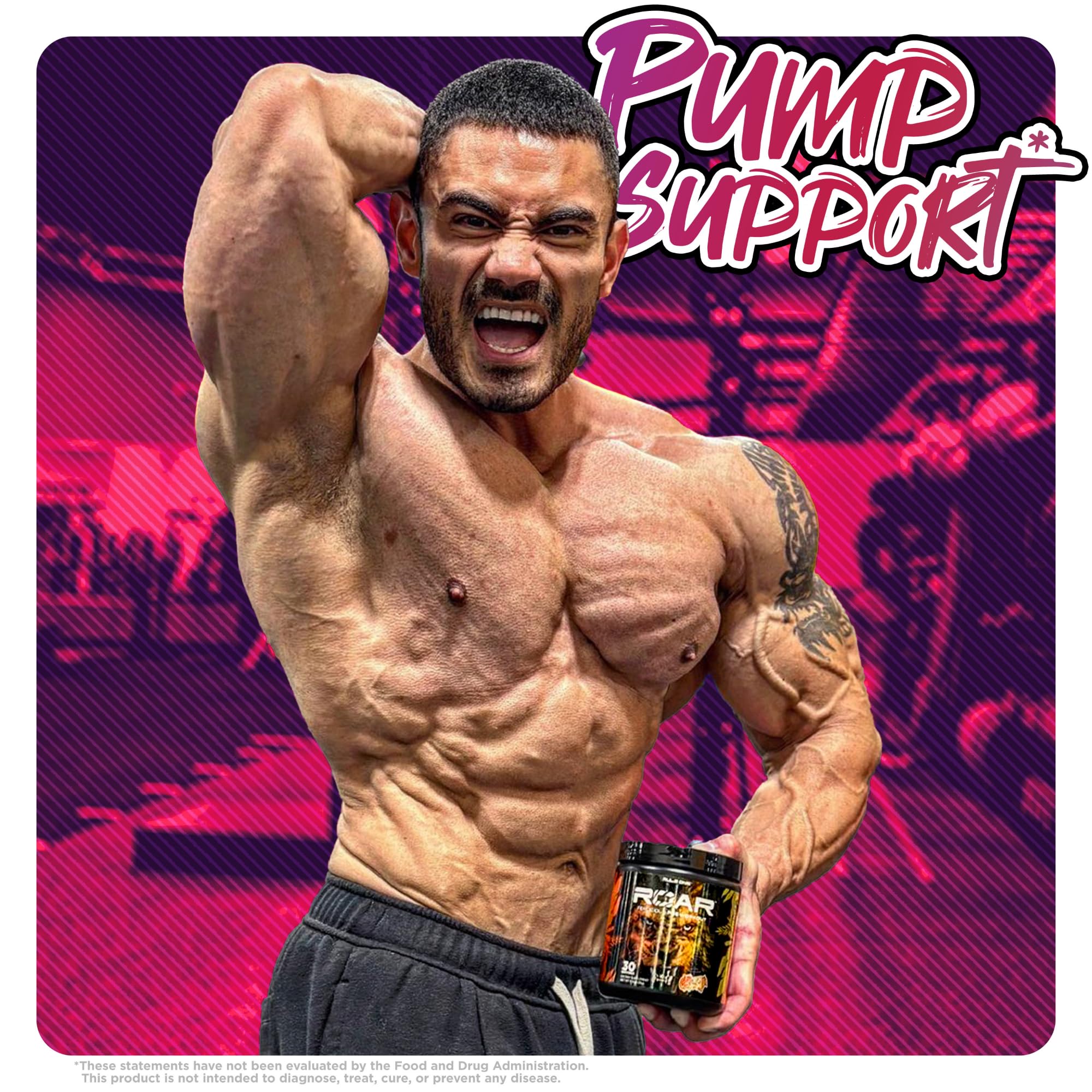 Rule 1 R1 Roar, Wild Grape - 10.05 oz - Pre-Workout Powder - with Creatine, Beta-Alanine Rule 1 Proteins uk supplements
