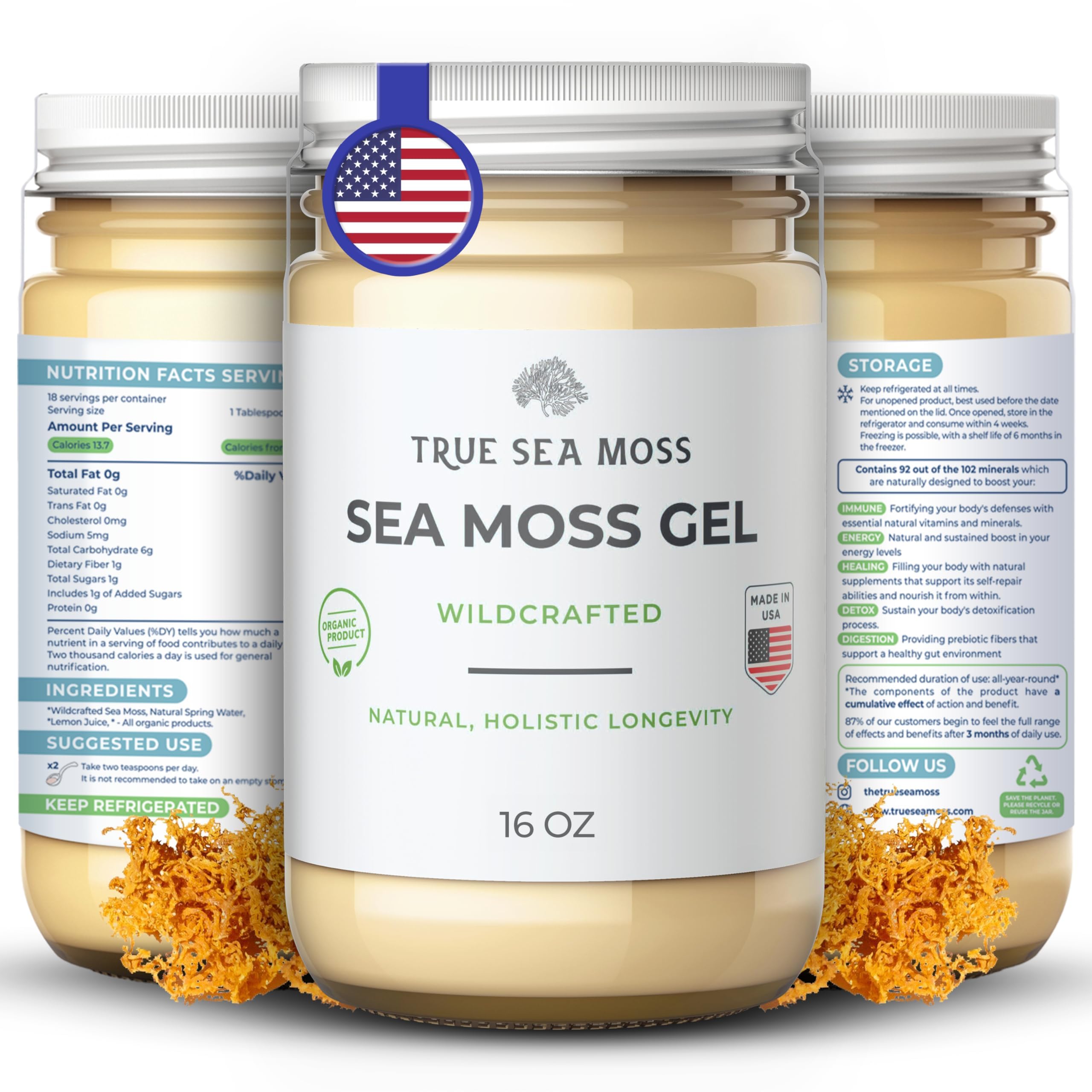 TrueSeaMoss Wildcrafted Irish Sea Moss Gel – Nutritious Raw Seamoss Rich in Minerals TrueSeaMoss uk supplements