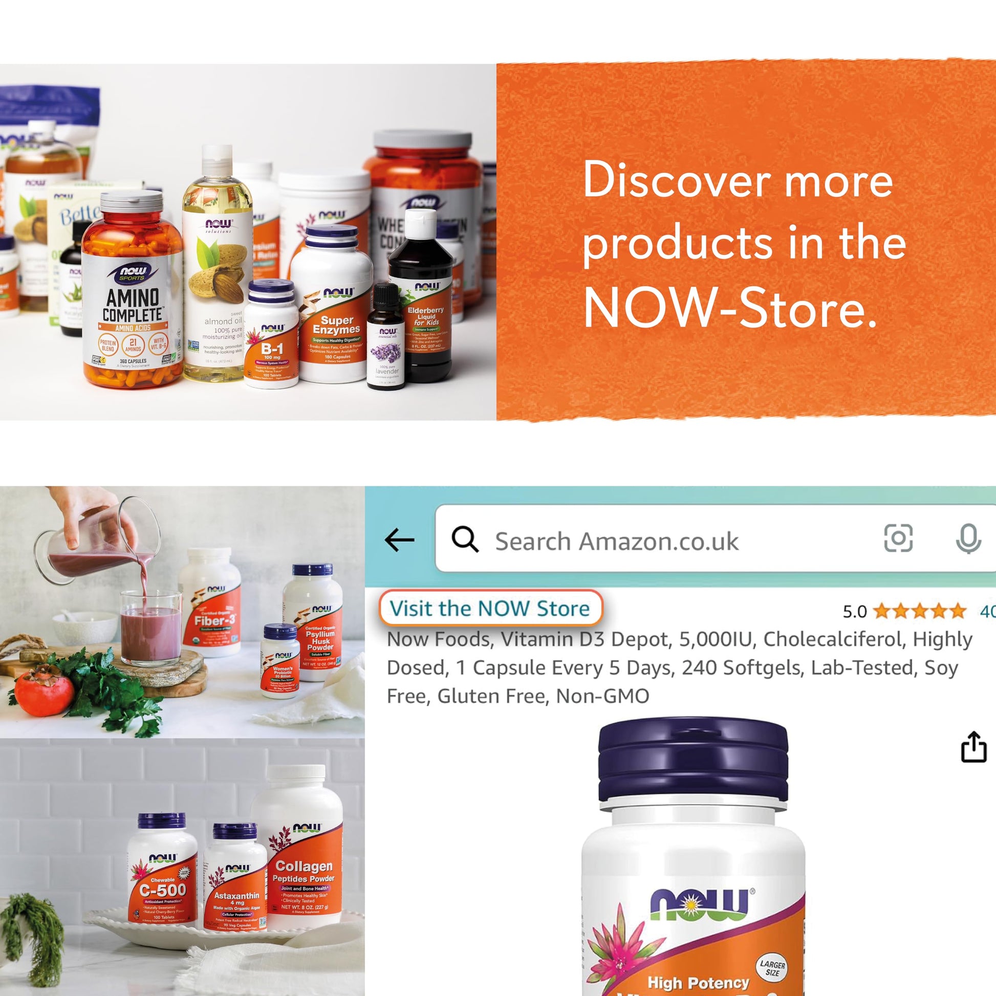 Now Foods, BioCell Collagen, Hydrolysed Collagen Type II, 120 Capsules, Gluten NOW uk supplements