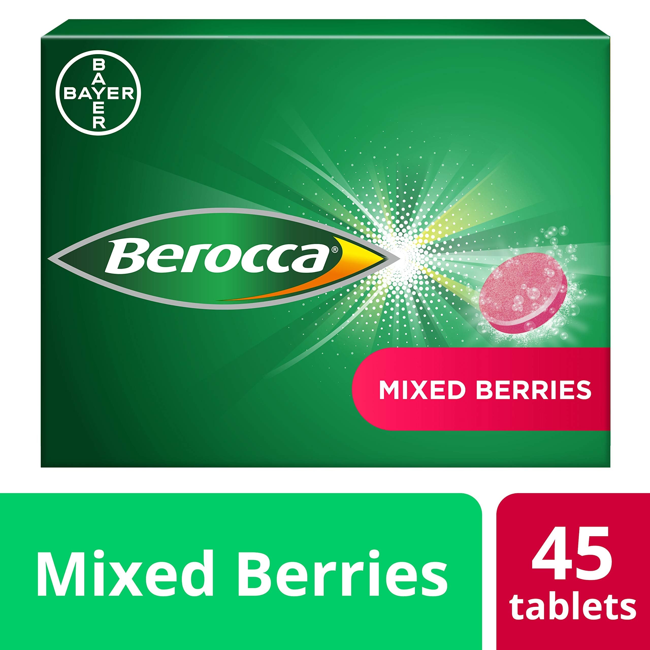 Berocca Vitamin C Effervescent Tablets, with Magnesium, Vitamin B12 and Vitamin B Berocca uk supplements