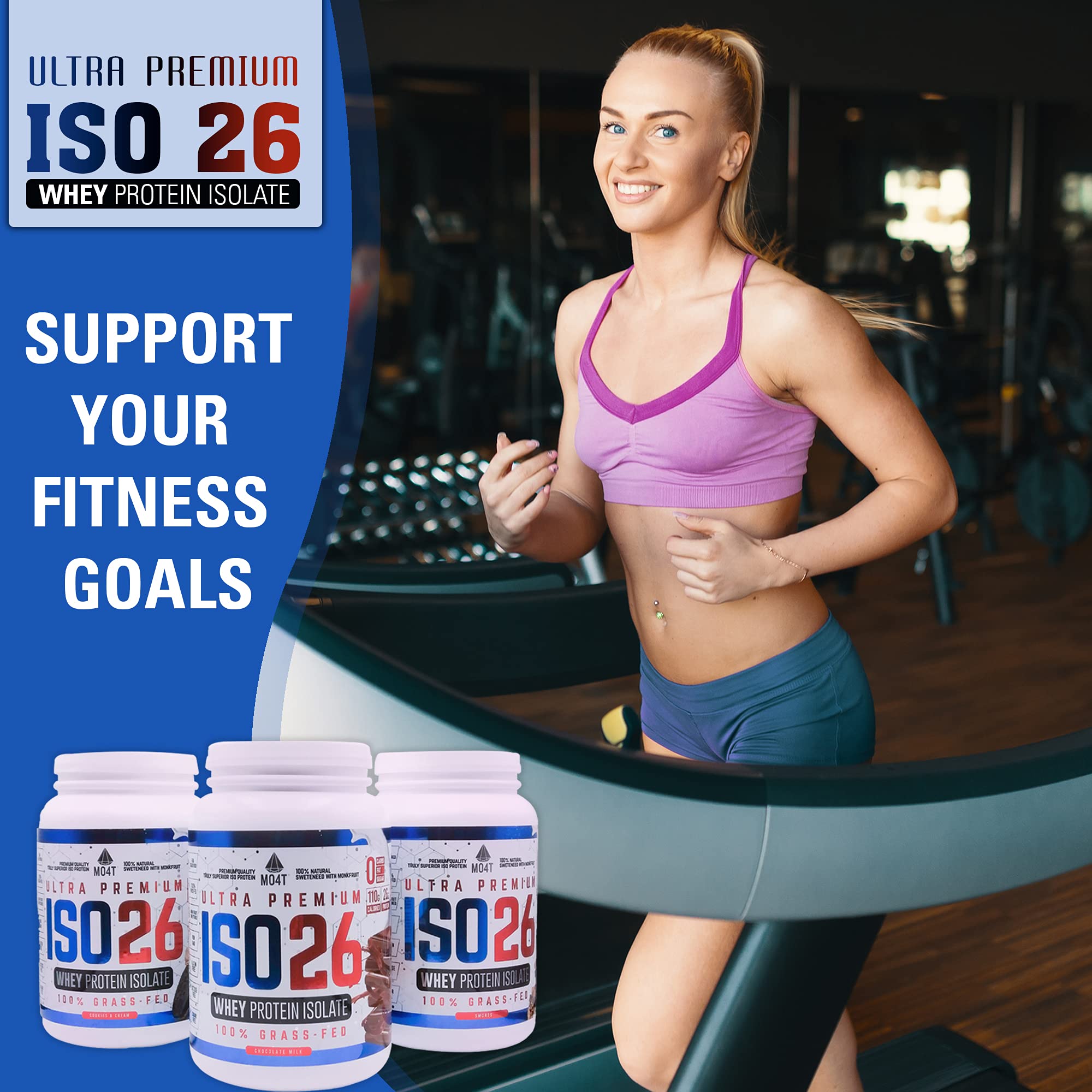 MOMOF4TRANSFORM MO4T Grass Fed Whey Protein Isolate Powder, Naturally Sweetened MOMOF4TRANSFORM uk supplements