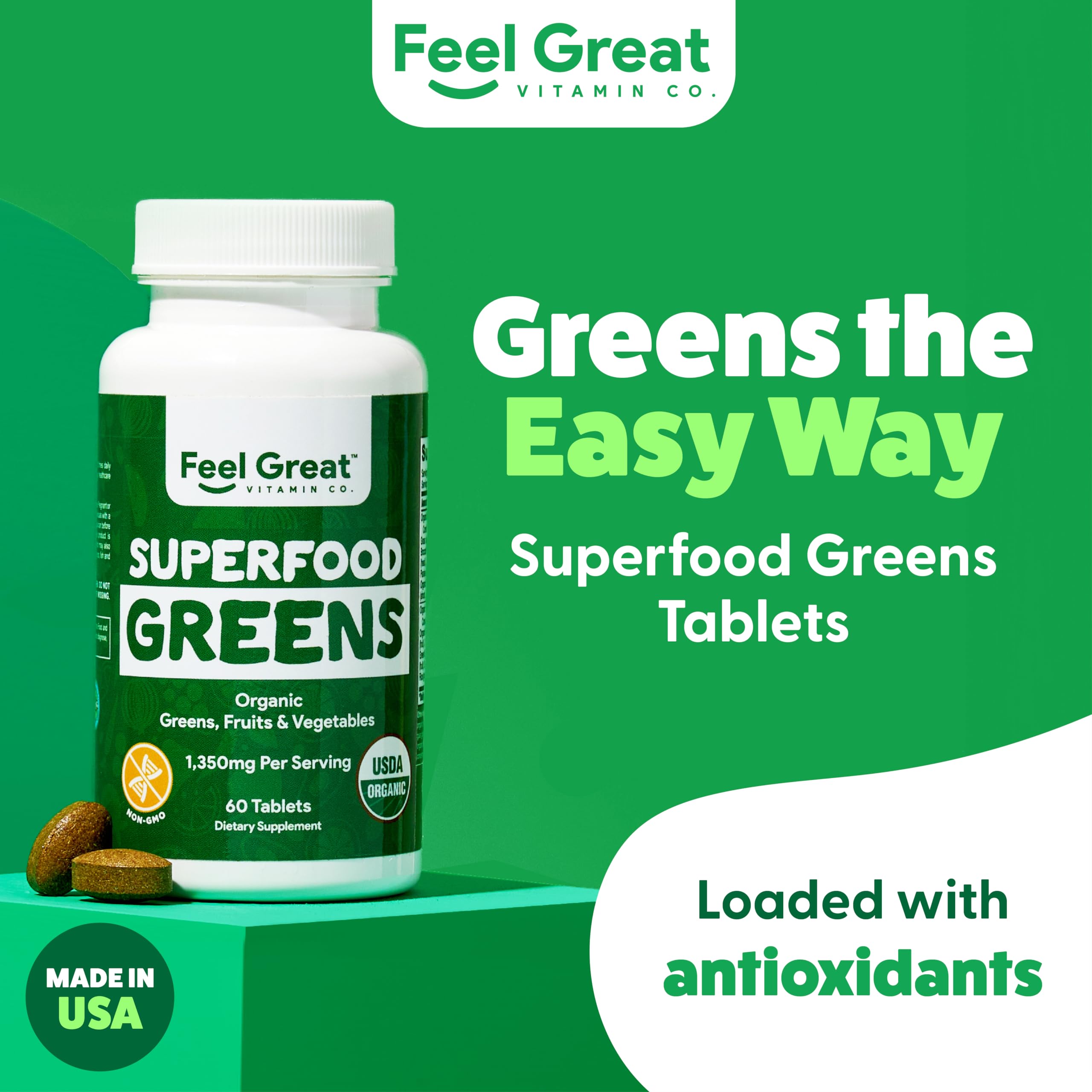 Superfood Greens by Feel Great Vitamin Co. | Organic Greens, Fruits and Veggies The Feel Great Vitamin Company uk supplements