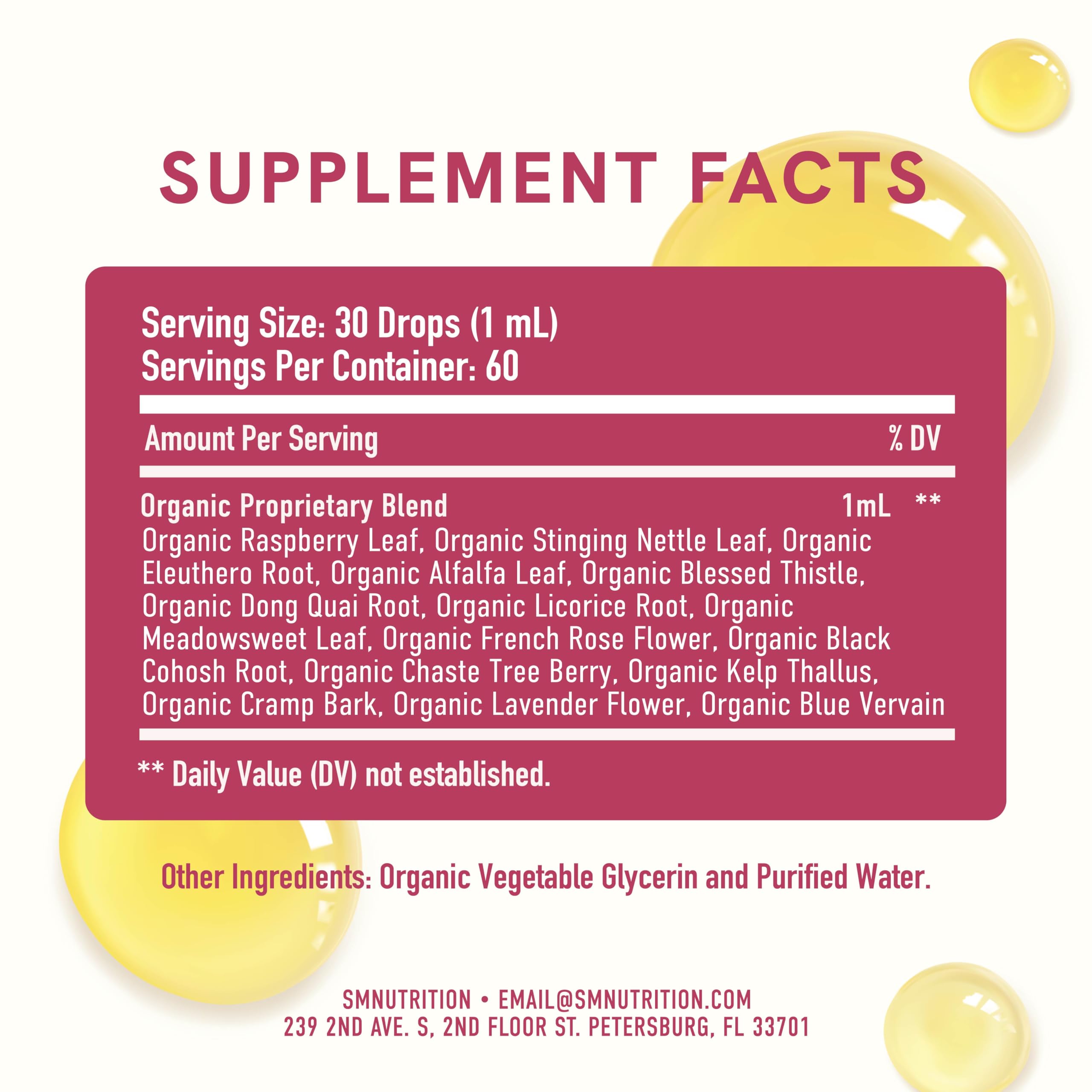 Hormone Balance Liquid Drops | with Black Cohosh, Stinging Nettle, Red Raspberry Leaf, Chasteberry & More | Menopause, Hot Flash, & PMS Relief Menstrual Herbal Support Tincture | Vegan Formula | 2oz SMNutrition uk supplements
