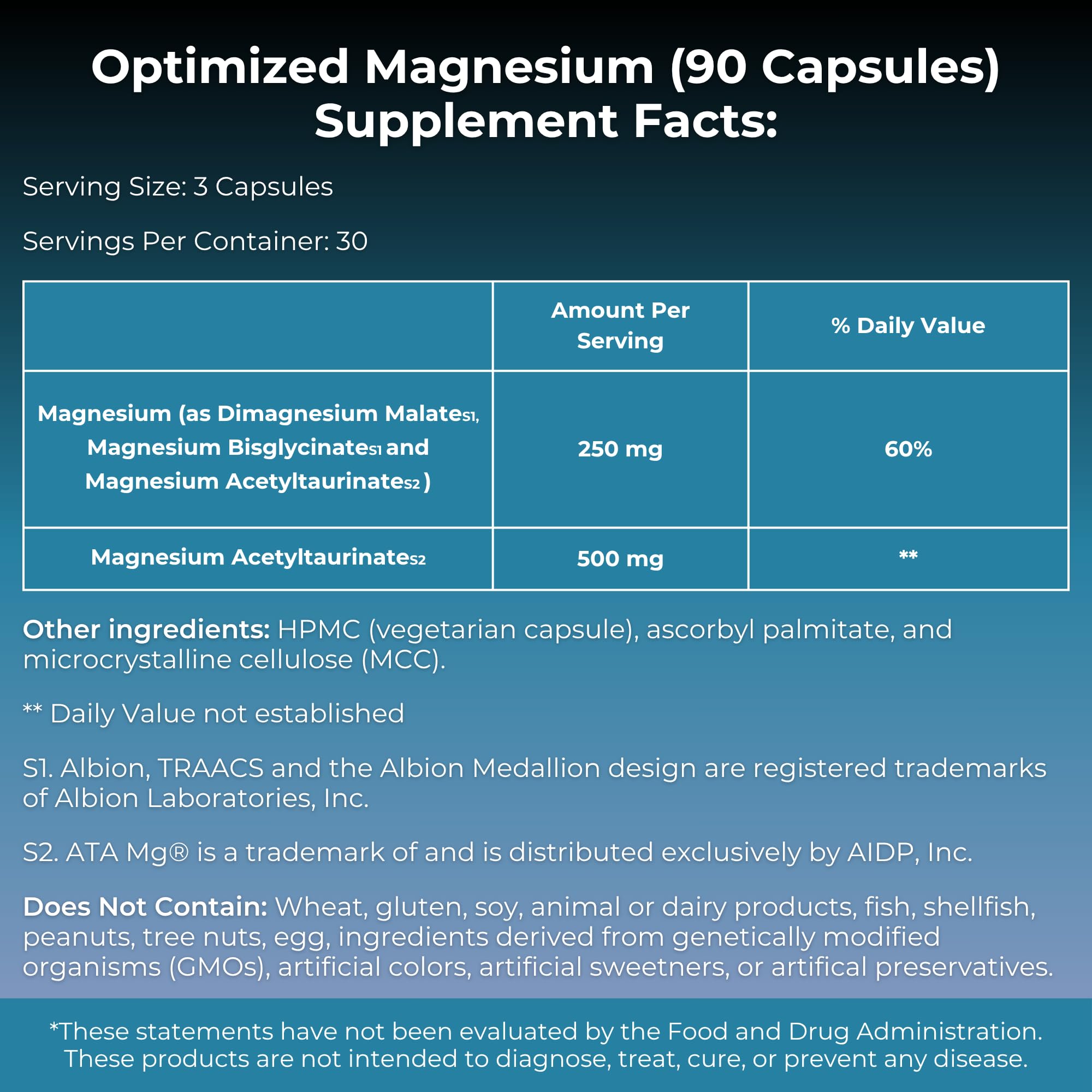 MYOXCIENCE Optimized Magnesium Glycinate + Magnesium Taurate (as ATAmag®) for High Brain Bioavailability to Support Stress Relief and Sleep | 30 Servings MYOXCIENCE uk supplements
