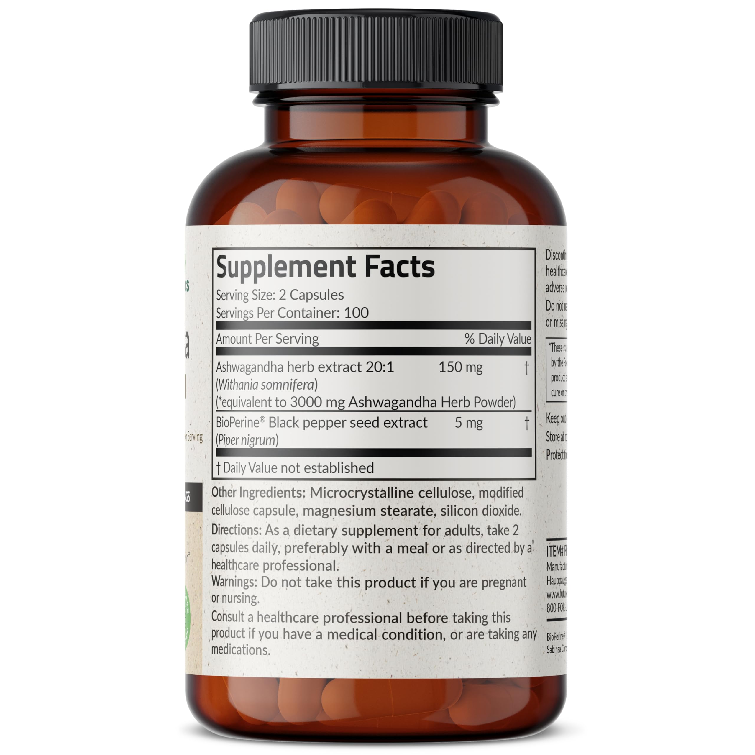 Futurebiotics Ashwagandha Extra Strength Stress & Mood Support with BioPerine Futurebiotics uk supplements