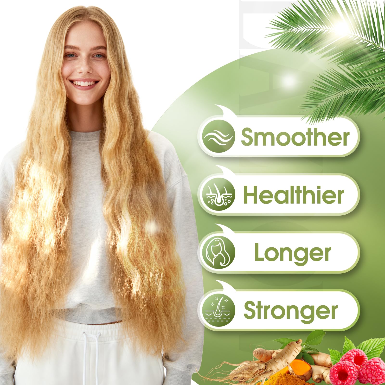 Lazpowfi Hair Growth Supplement, Biotin 10000mcg, 32-in-1 with Vitamin A, B3, C, Magnesium, Calcium, Hair Growth Products, Supports Hair & Nails Natural Growth Vitamins, for Women & Men - 30 Servings Lazpowfi uk supplements