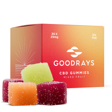 Goodrays - CBD Gummies - High Strength 30 x 25mg Mixed Fruits CBD Edibles Goodrays uk supplements