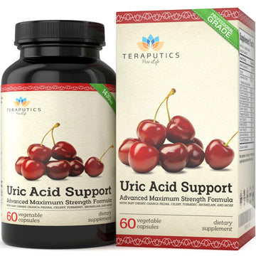Uric Acid Support Formula | Advanced Uric Acid Cleanse & Kidney Support Supplement - Includes Tart Cherry Concentrate, Celery Seed Extract + 12 More High Potency Ingredients, 60 Veggie Capsules Teraputics uk supplements