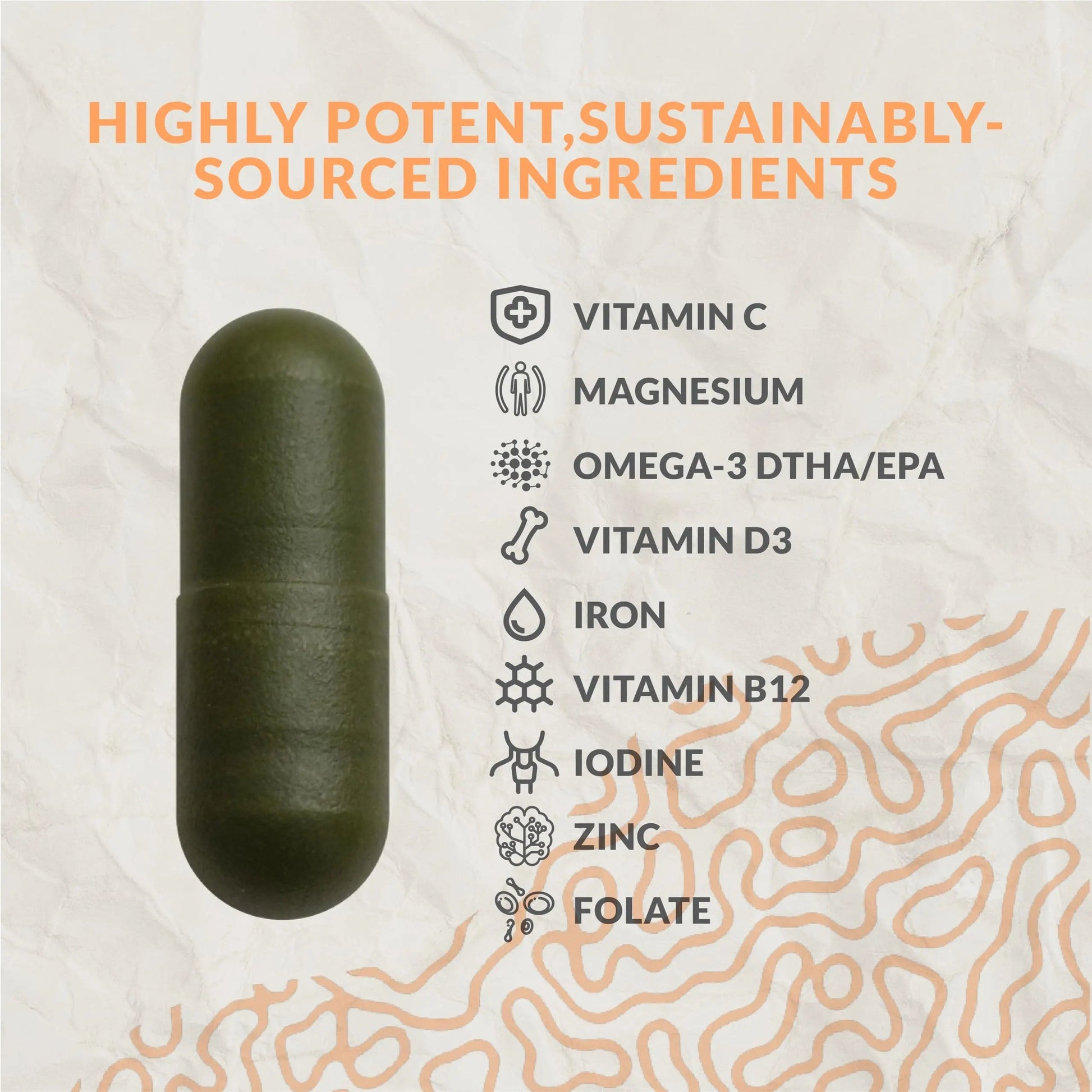 Complete Vegan Multivitamin with Iron, Omega 3, Vitamin D3, Folate, Zinc, Vitamin B12, & More - 100% Sustainable Vegan Vitamins Terraseed uk supplements