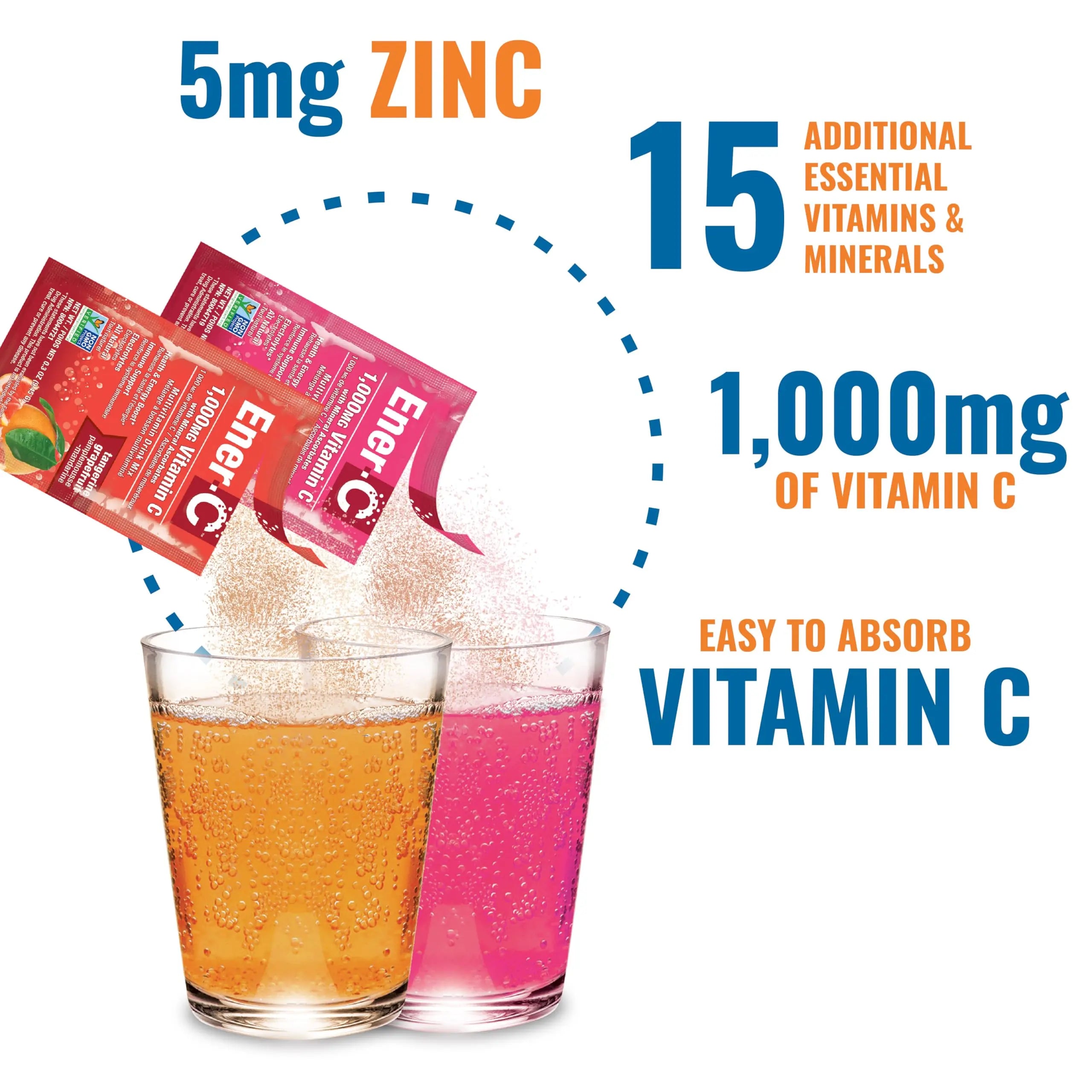 Ener-C Variety Pack Multivitamin Drink Mix Powder Vitamin C 1000mg & Electrolytes with Real Fruit Juice Natural Energy & Immune Support for Women & Men Ener-C uk supplements