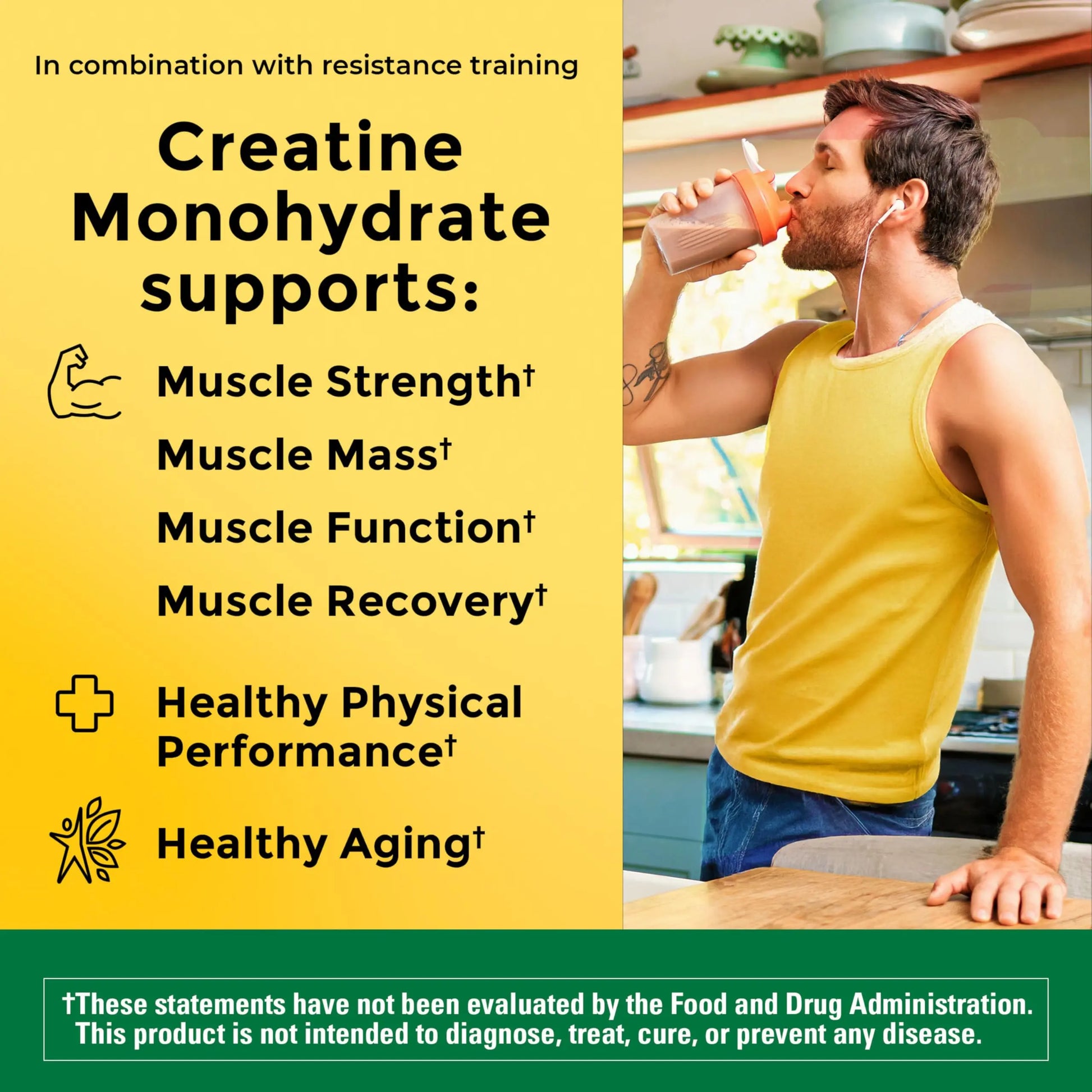 Nature Made Micronized Creatine Monohydrate Powder 5 g per Serving, Unflavored Drink Mix Powder, Muscle Support, 450 g, 90 Day Supply Nature Made uk supplements