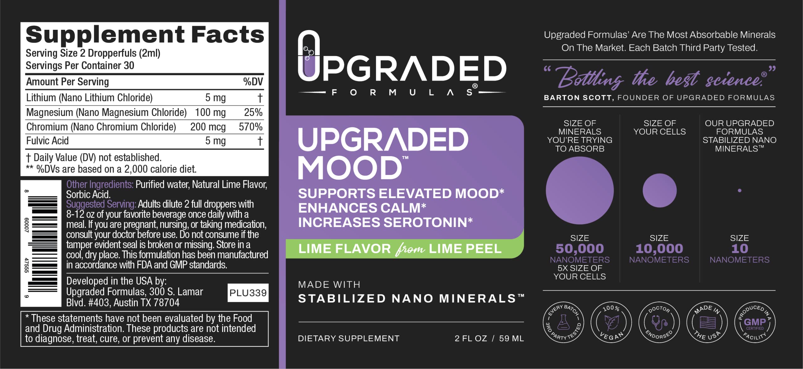 Upgraded Formulas Mood Support Supplement - Feel Calm and Uplifted All Throughout The Day, 2 fl oz Upgraded Formulas uk supplements