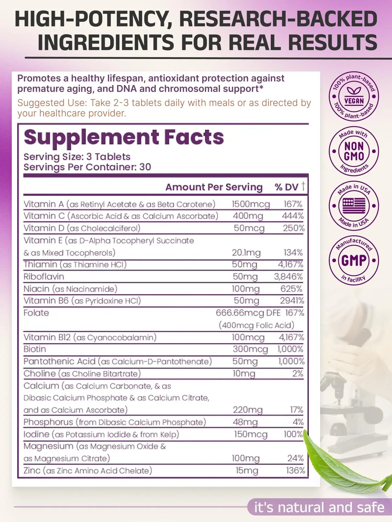 Telovite Daily Multivitamin for Men & Women – Telomere & Cellular Health Support – High Potency Vitamins A, D, E, C, B-Complex Eternity Medicine Rx uk supplements