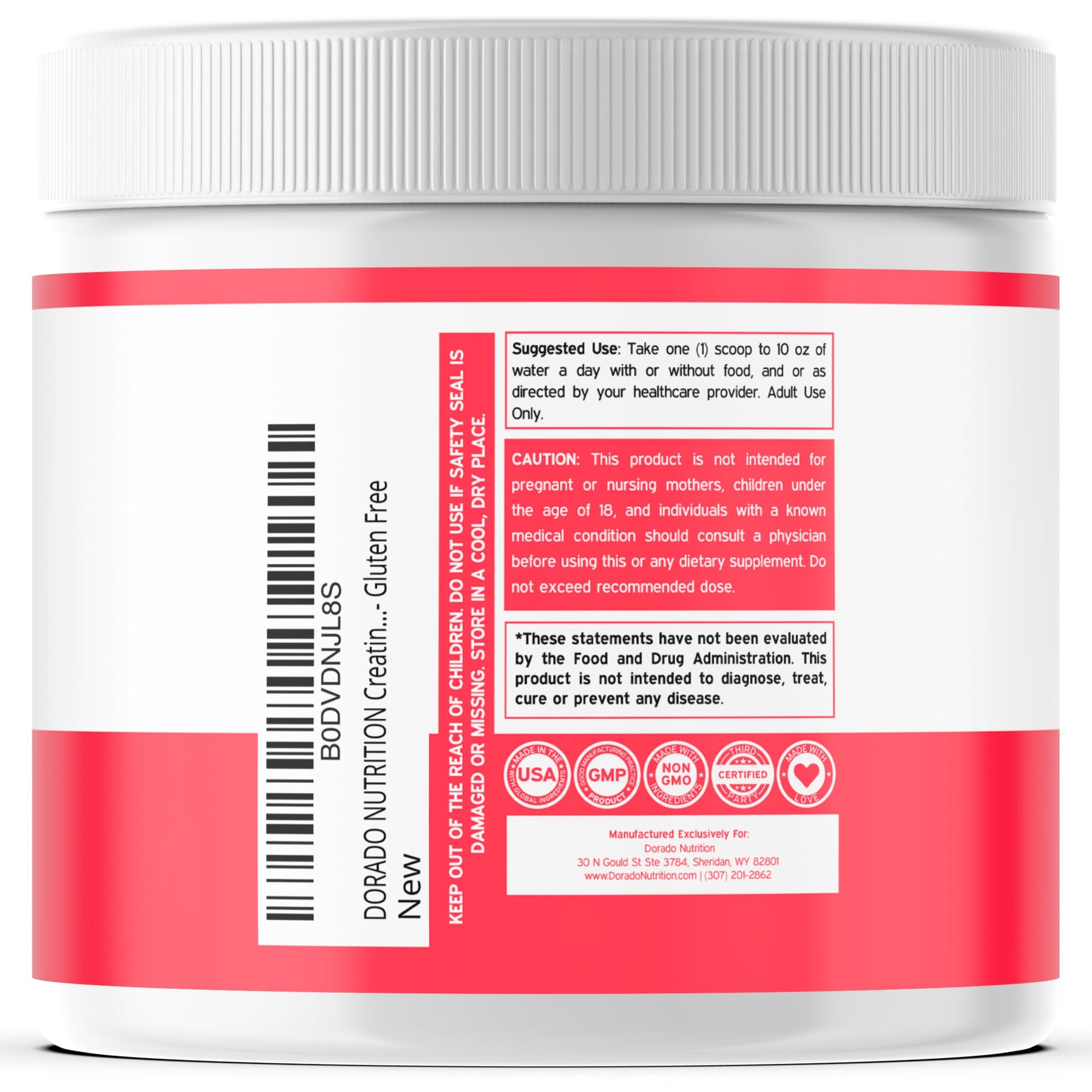 Creatine for Women | Creatine Monohydrate Powder 5G + 5000mg Collagen + 1000mg BCAA 2:1:1 Powder (30 Serving) Support Glutes, Lean Muscles, Recovery, Energy & Stamina Non-GMO, Gluten Free - USA Made DORADO NUTRITION uk supplements