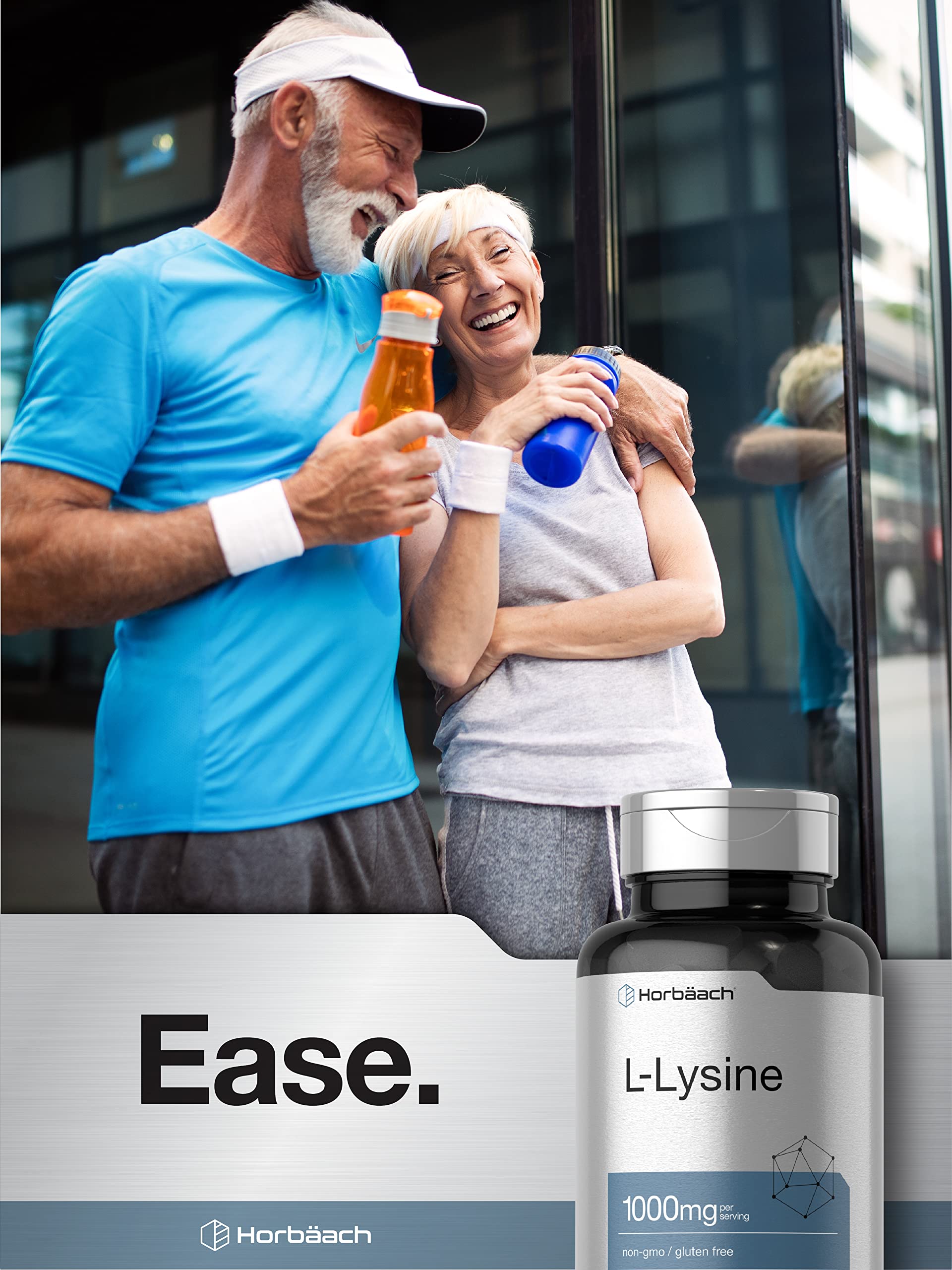 L-Lysine 1000mg | 100 Coated Caplets | Free Form Dietary Supplement | Vegetarian Horbäach uk supplements