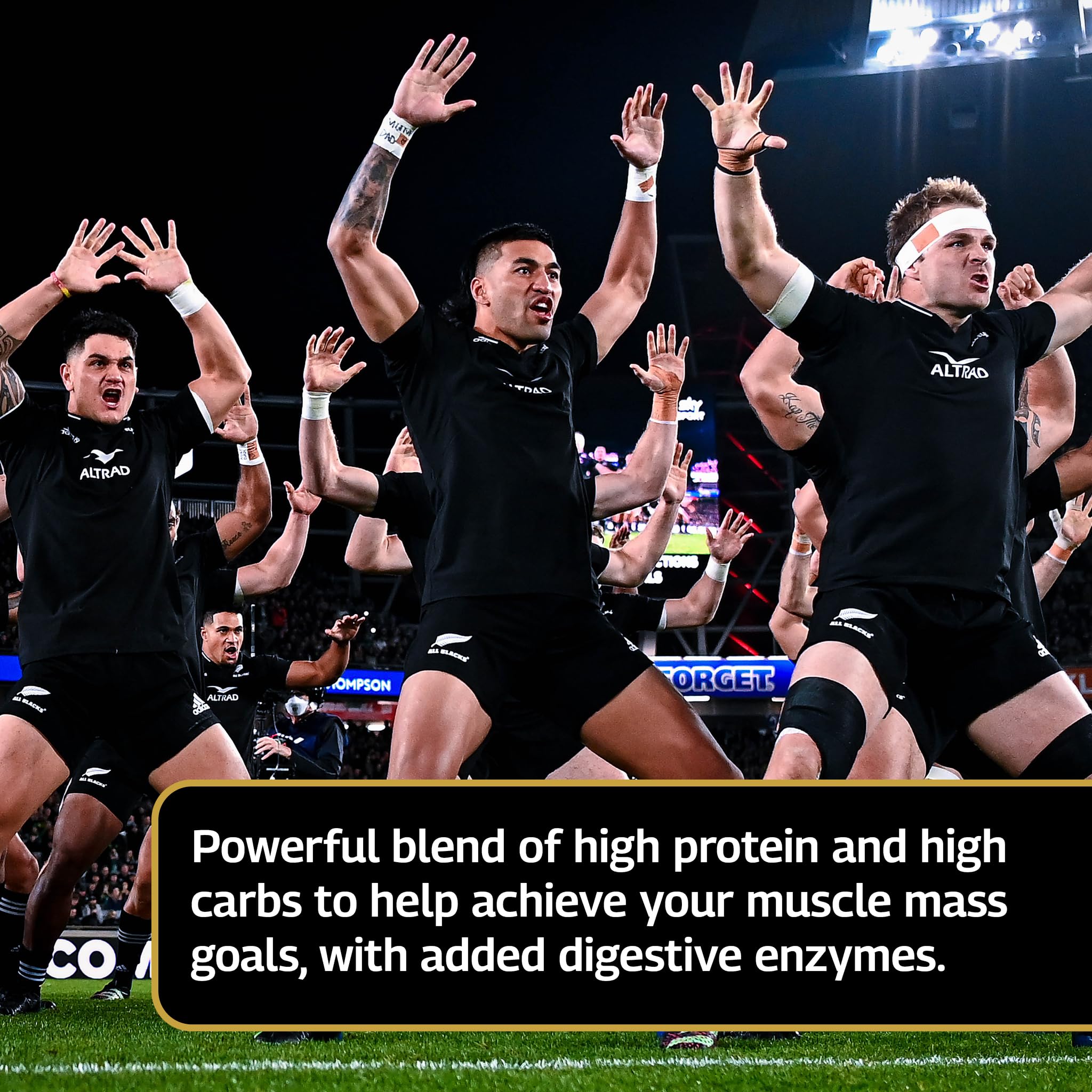 Healthspan Elite All Blacks Mass Gain Protein Blend (1500g) | Chocolate | 28g of Protein Healthspan Elite uk supplements