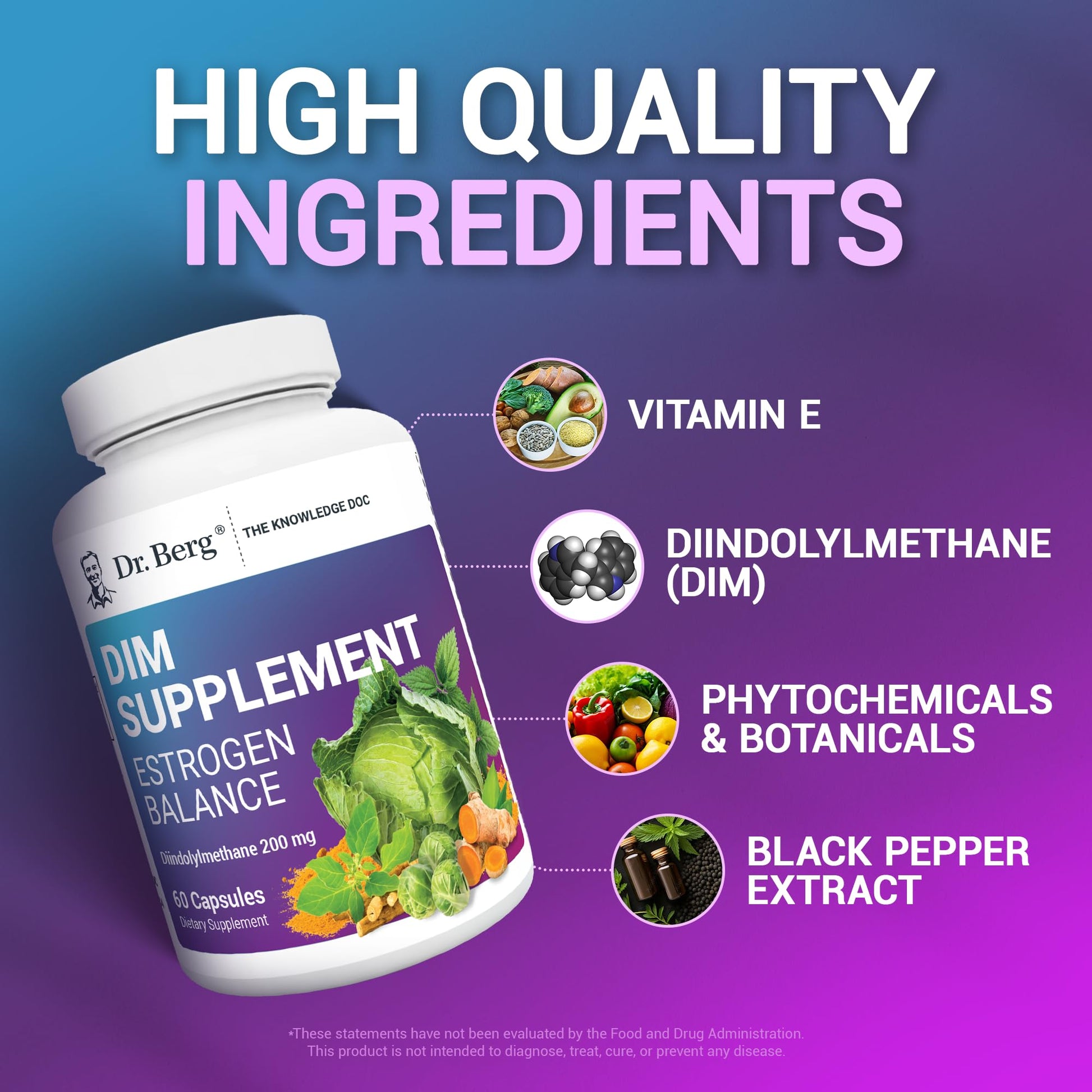 Dr. Berg DIM Supplement Estrogen Balance - Original Estrogen Supplement for Women with Diindolylmethane Dr. Berg Nutritionals uk supplements