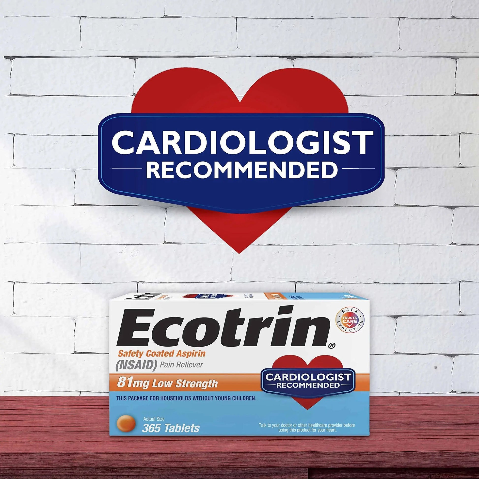 Ecotrin Low Strength Safety Coated Aspirin | NSAID | 81mg | 365 Tablets Ecotrin uk supplements