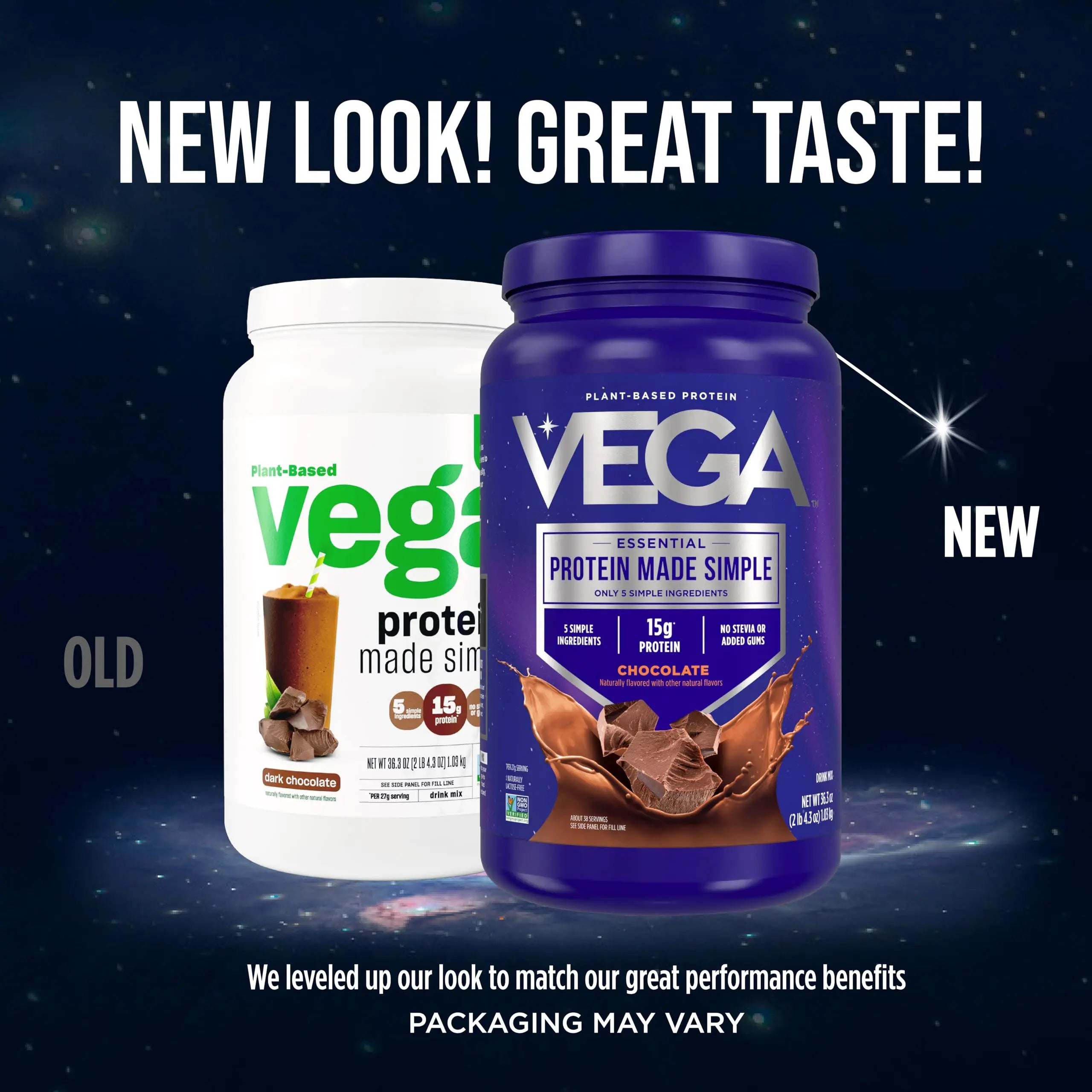 Vega Protein Made Simple - 15g Plant-Based Pea Protein, Chocolate, 39 Servings, Stevia Free, No Artificial Sweeteners or Gums, Non-GMO, Gluten Free, Vega uk supplements
