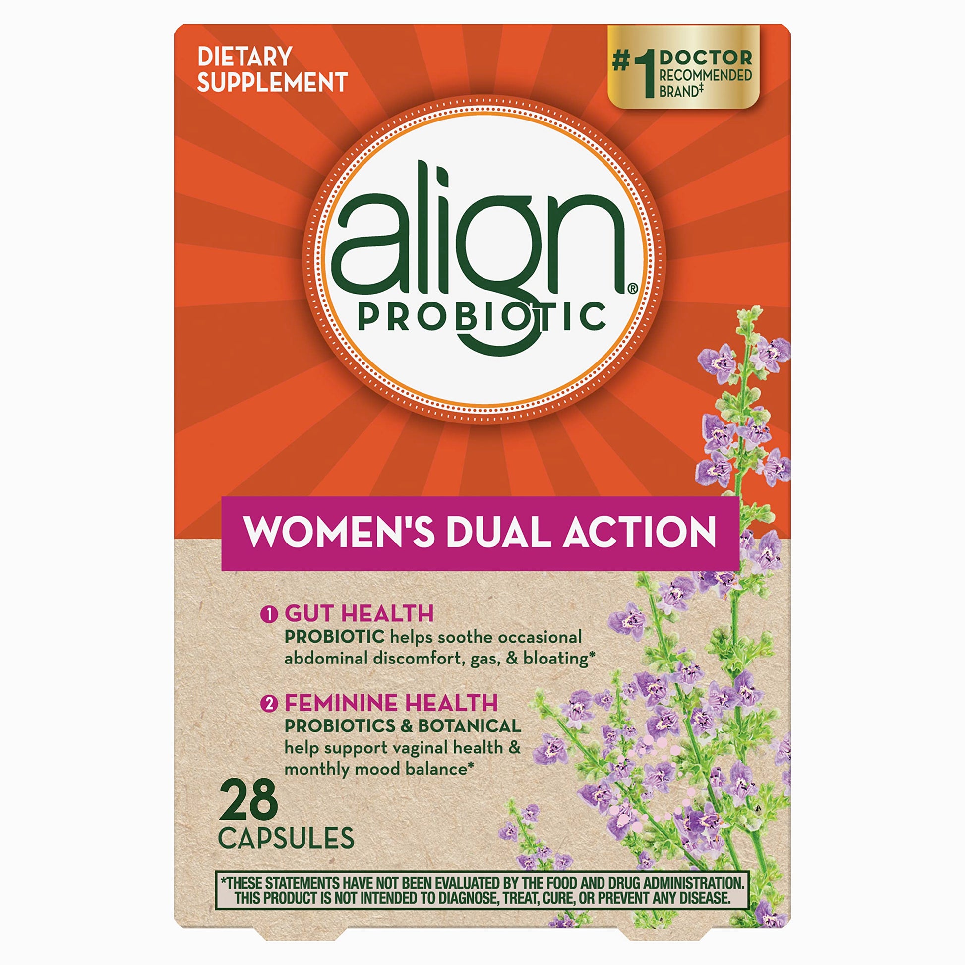 Align Probiotic, Women's Dual Action, Probiotics for Women, Multi-Strain Probiotic with Chaste Tree Align uk supplements