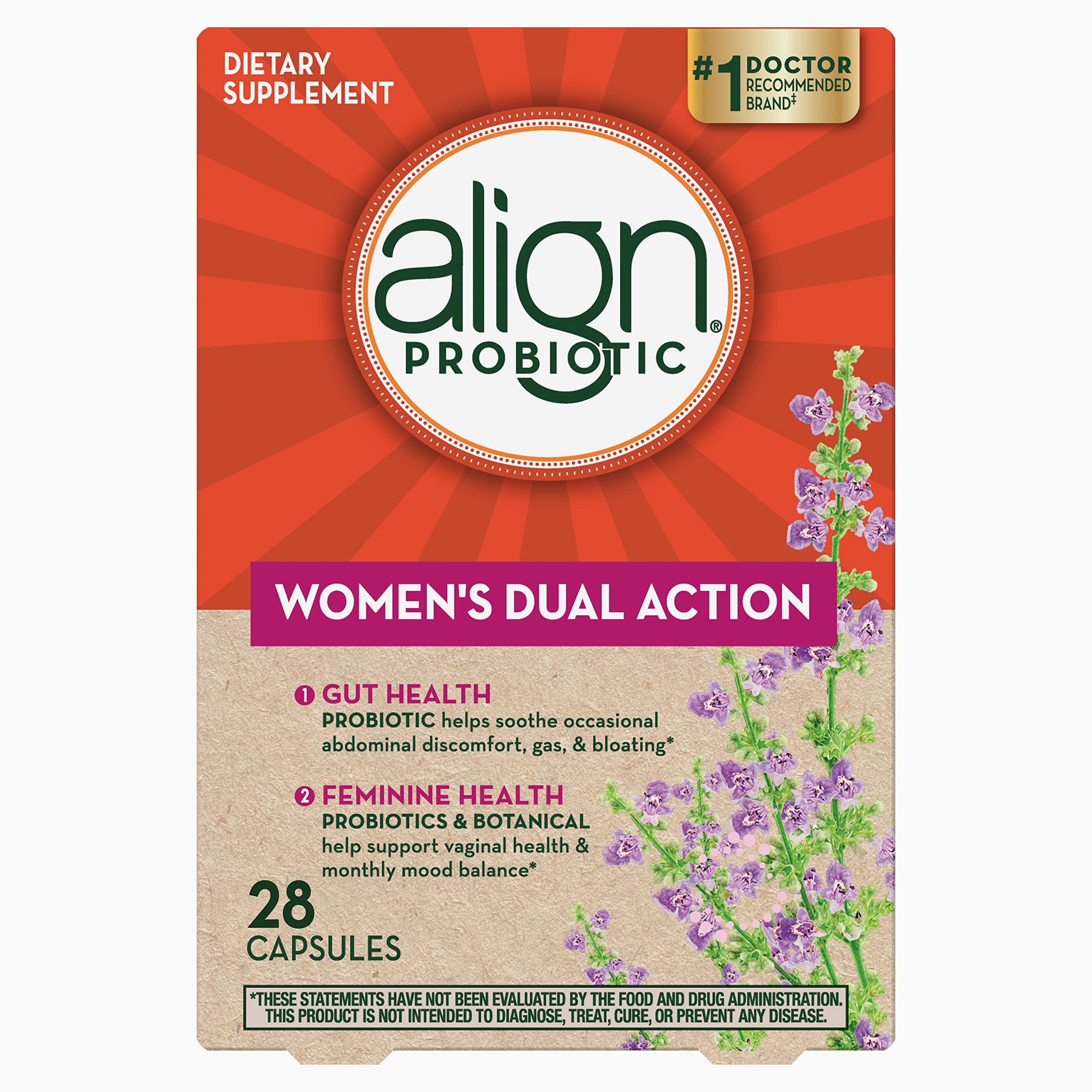Align Probiotic, Women's Dual Action, Probiotics for Women, Multi-Strain Probiotic with Chaste Tree Align uk supplements