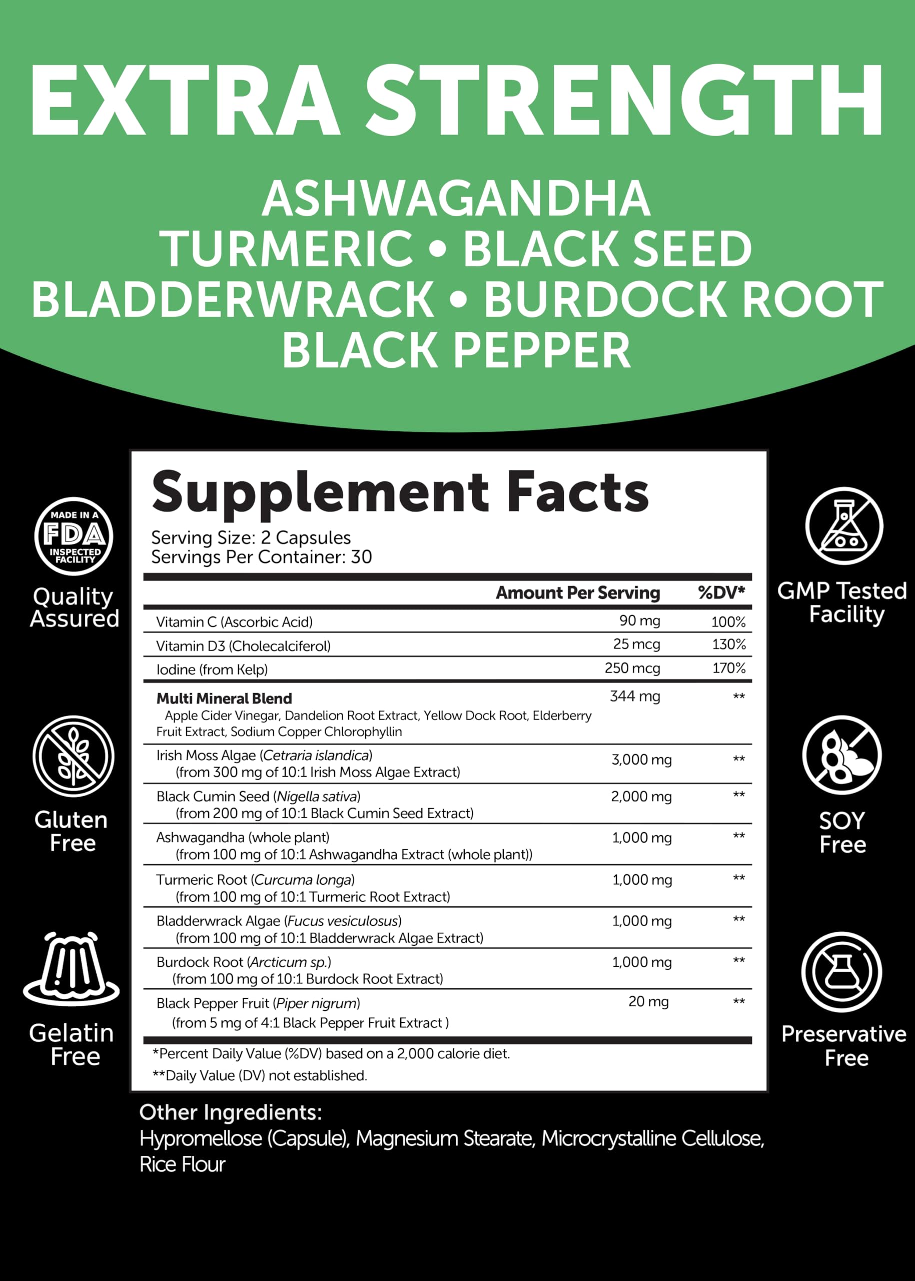 Lunakai USA Made Moringa & Sea Moss Capsules Bundle – 6-in-1 & 16-in-1 Advanced Blends – 60 Non-GMO Veggie Capsules Each Lunakai uk supplements