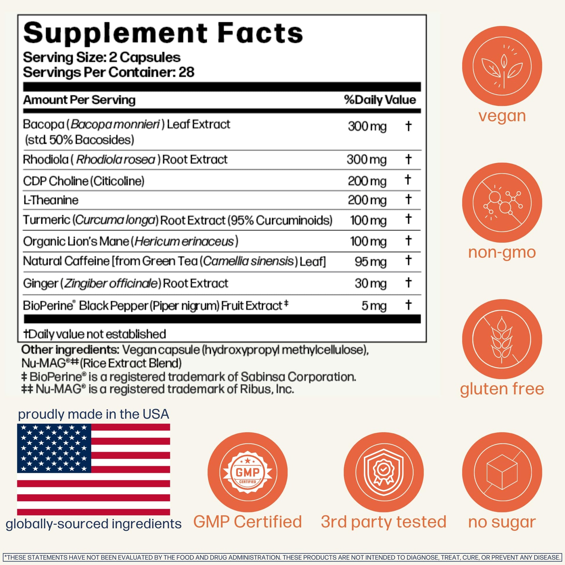 Avantera Elevate Premium Nootropic Supplement - Beat Brain Fog - Best Focus Supplements for Memory & Focus Support - Energy Without Crash - 56 Count Pills for Women & Men* Avantera uk supplements