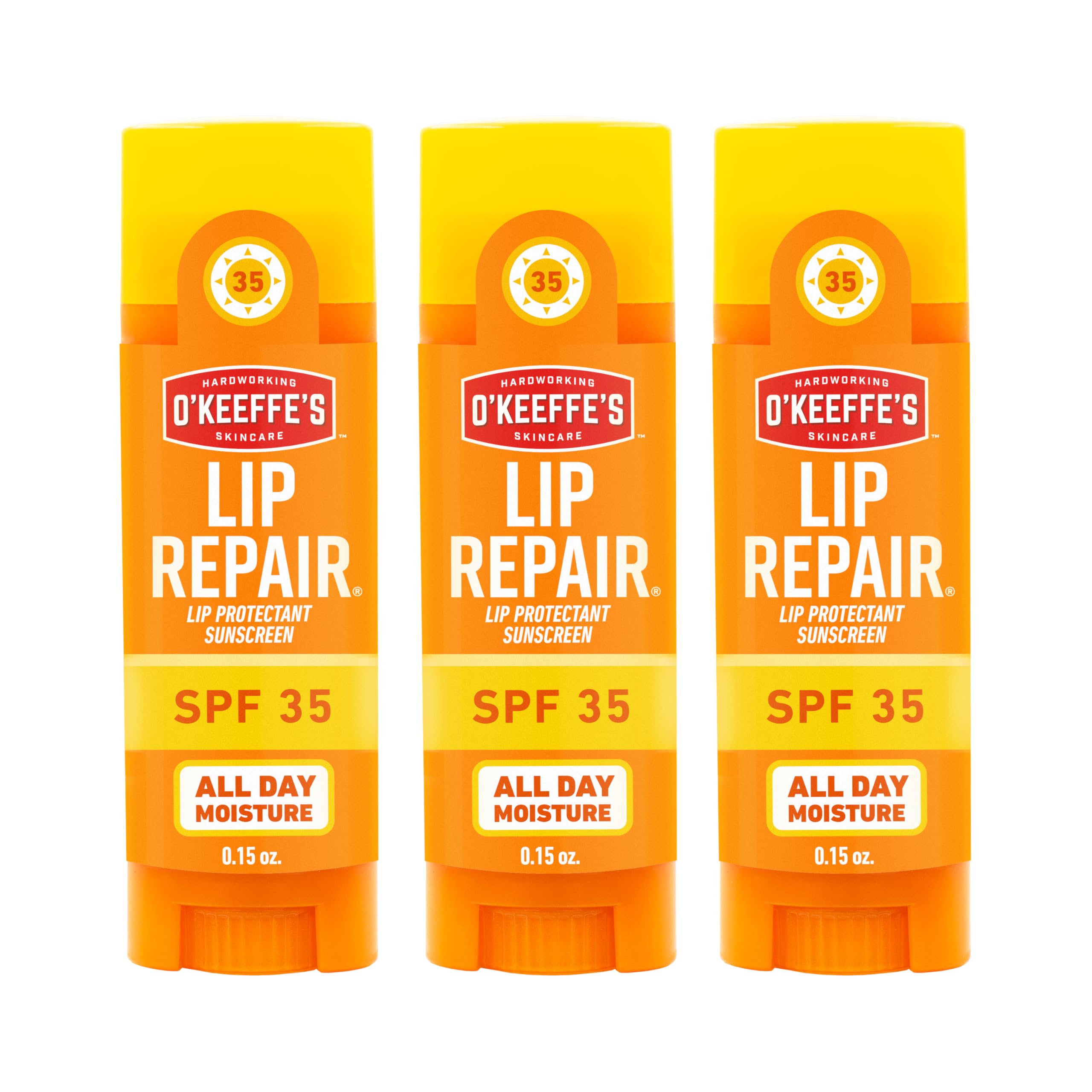 O'Keeffe's Lip Repair SPF 35 Lip Balm - Stick (3 Pack) - Sun-Safe Moisturizer for Extremely Cracked, Dry Lips O'Keeffe's uk supplements