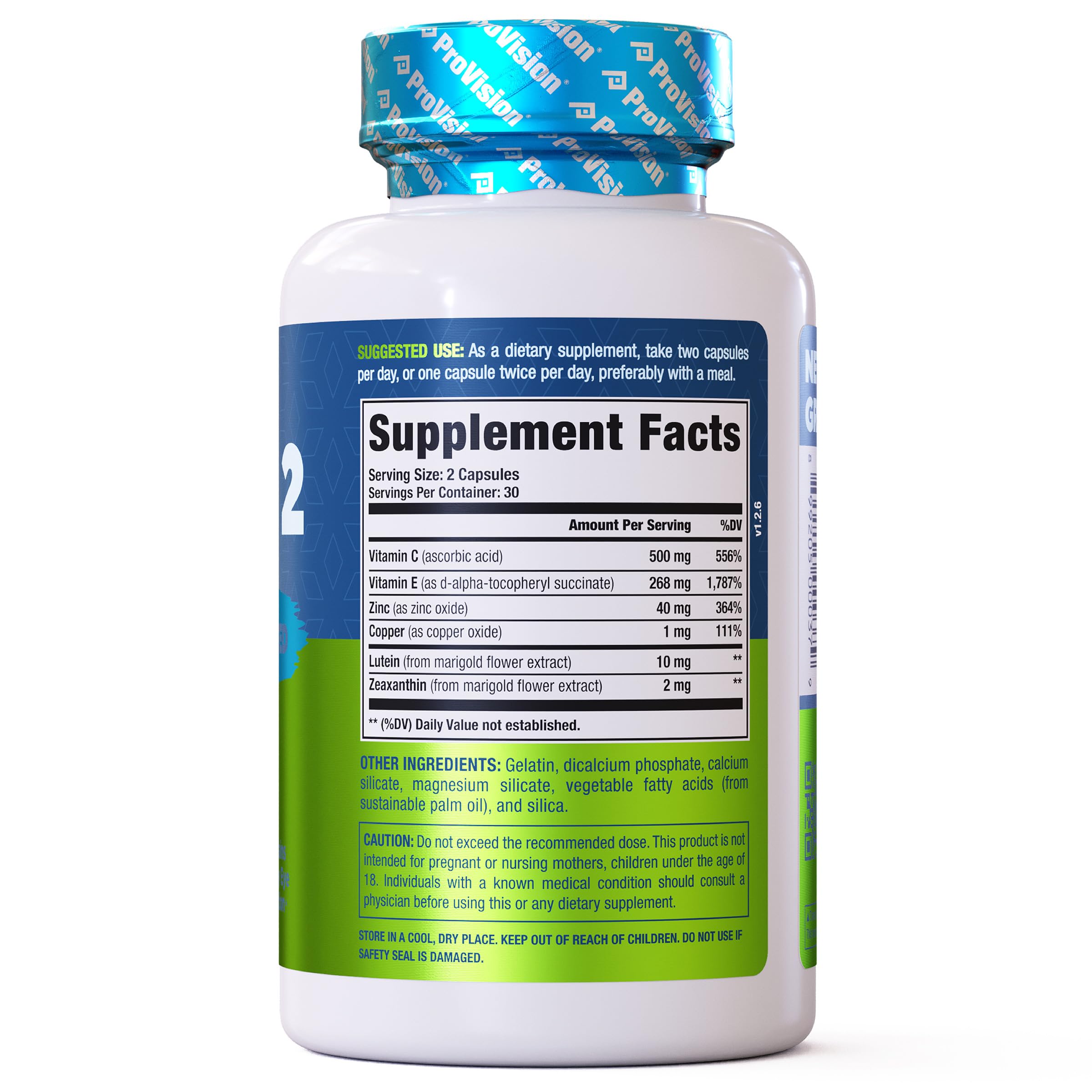 Provision AREDS 2 Eye Vitamins - Enhance Vision Supplements - Lutein Zeaxanthin Vision Complex - 60 Eye Supplement Capsules ProVision uk supplements